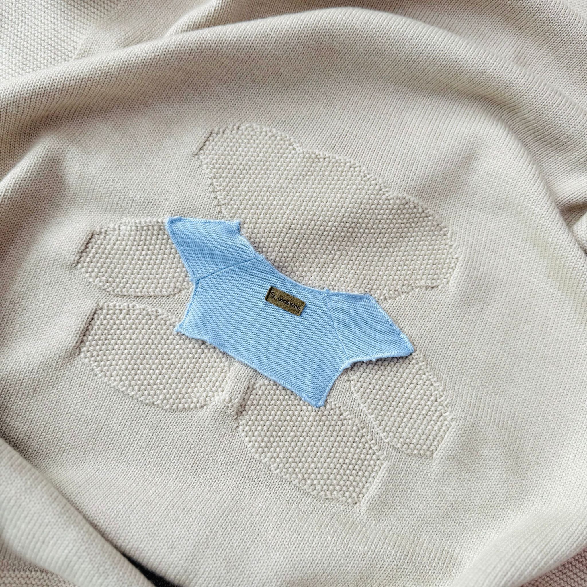 COPERTINA ORSETTO T - SHIRT 100% LANA BEIGE - Noi da piccoli