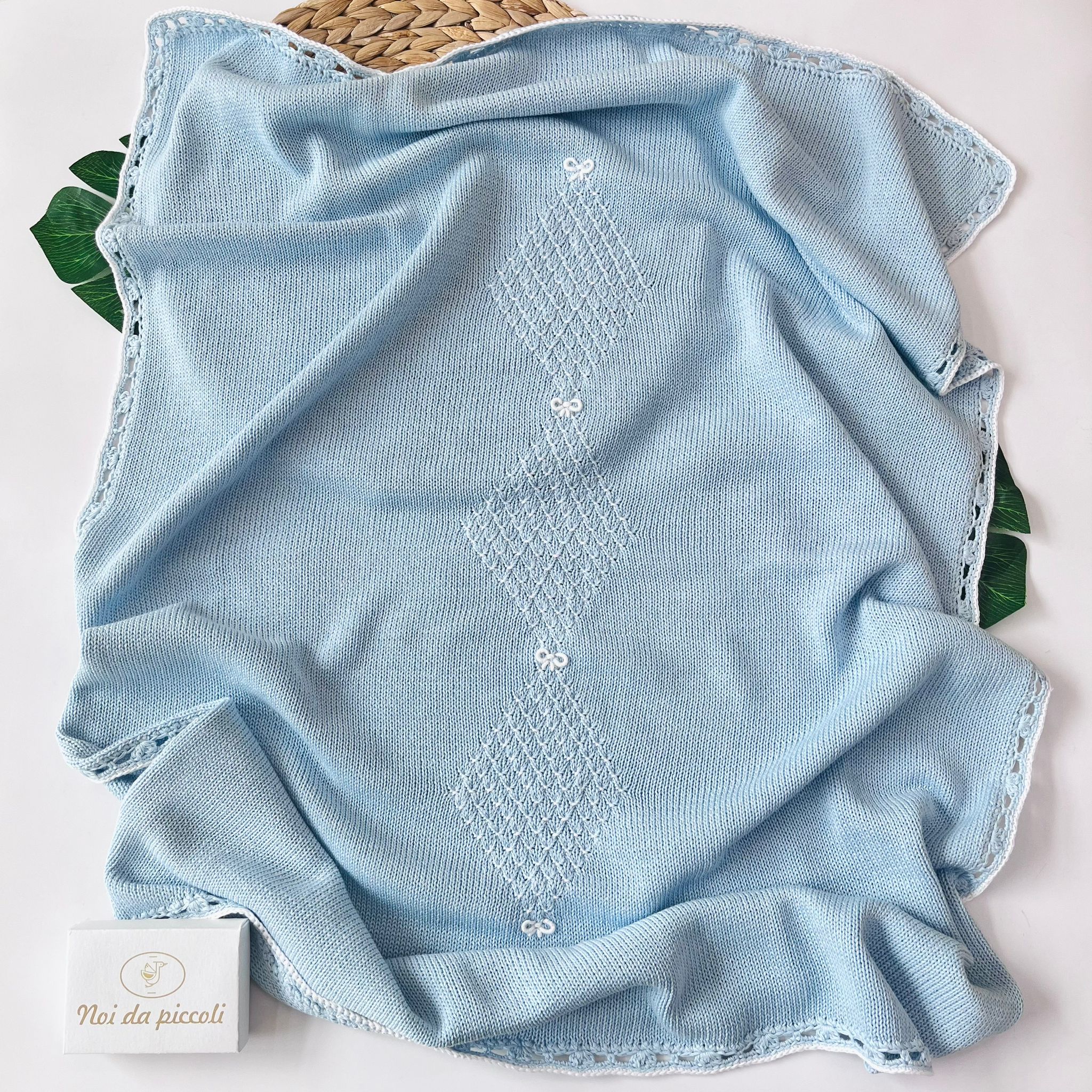 COPERTINA PIO 100% FILO DI COTONE CIELO - Noi da piccoli