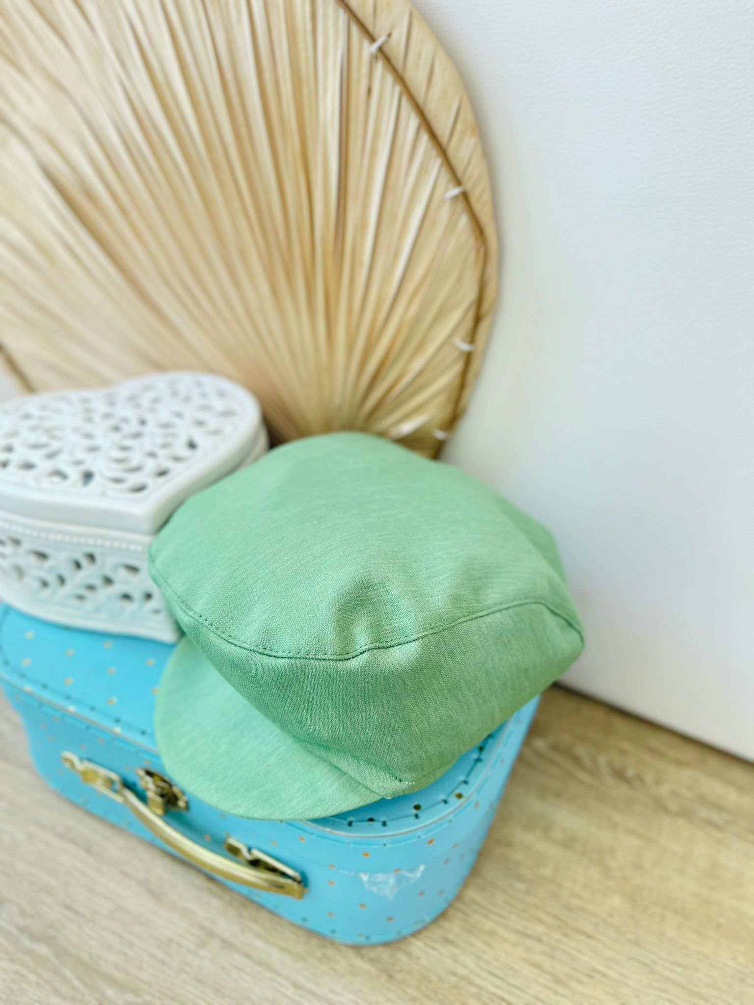 COPPOLA CERIMONIALE IN COTONE VERDE - Noi da piccoli