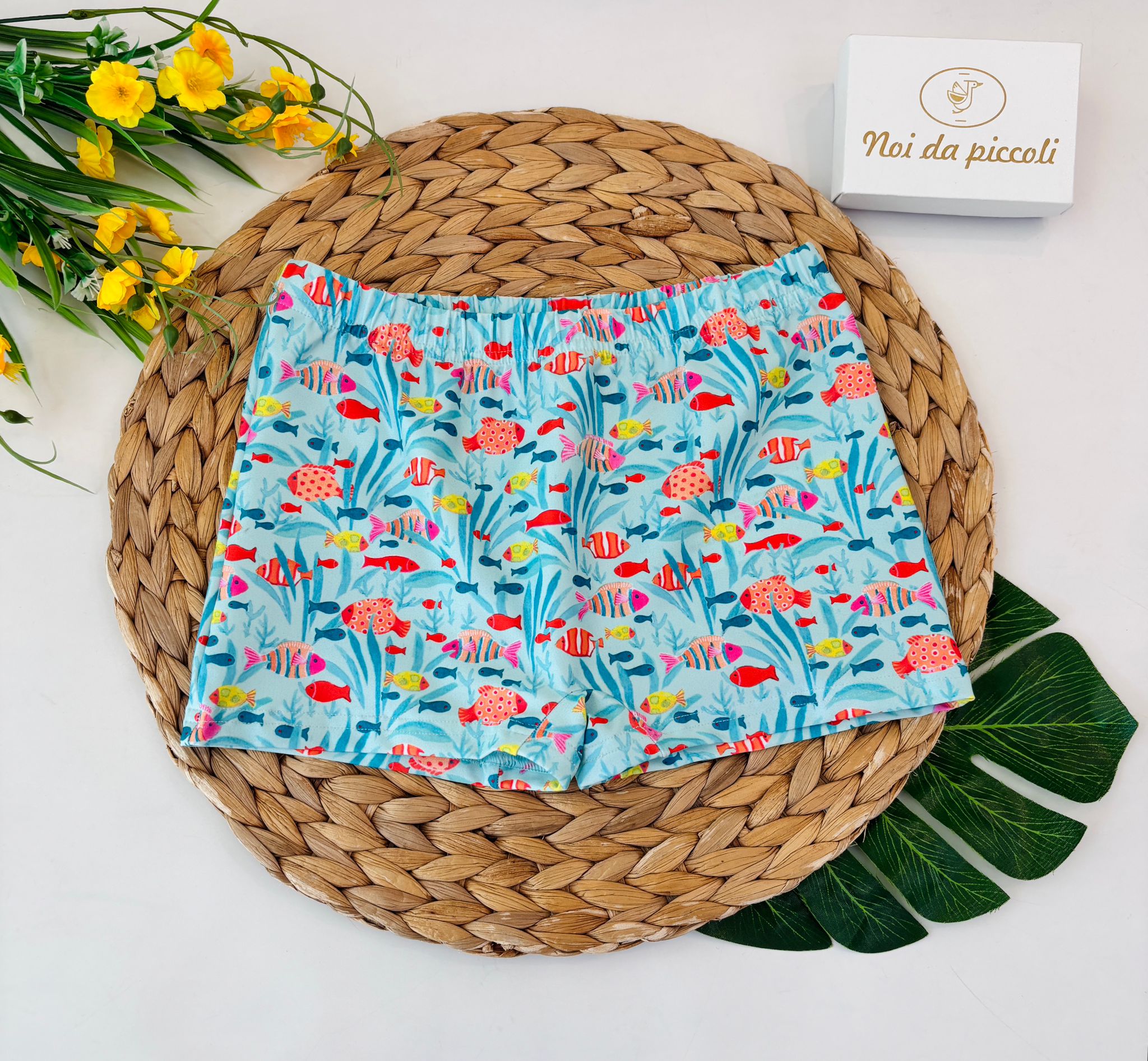 COSTUME CON PESCIOLINI AZZURRO - Noi da piccoli