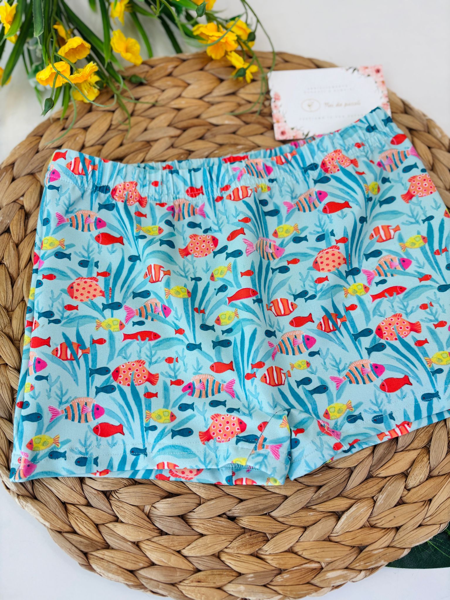 COSTUME CON PESCIOLINI AZZURRO - Noi da piccoli