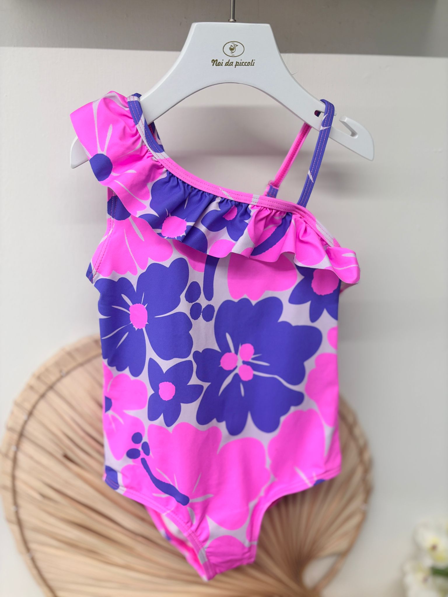 COSTUME INTERO CON FIORI ROSA - VIOLA - Noi da piccoli