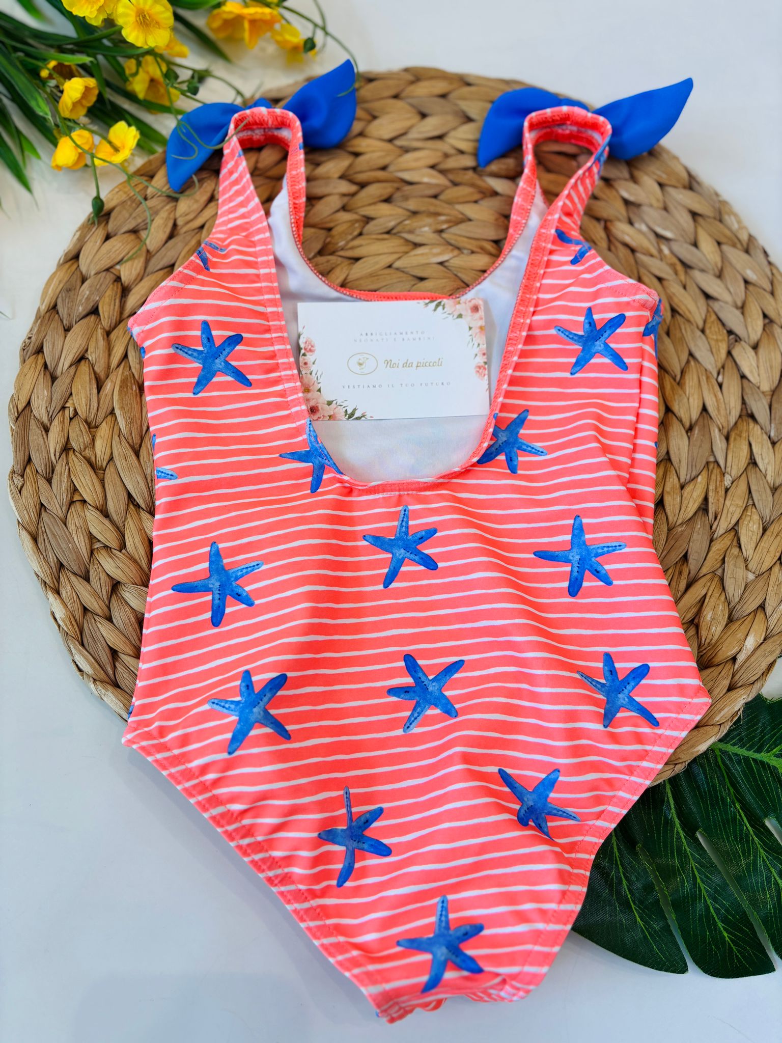 COSTUME INTERO CON STELLE MARINE CORALLO - Noi da piccoli