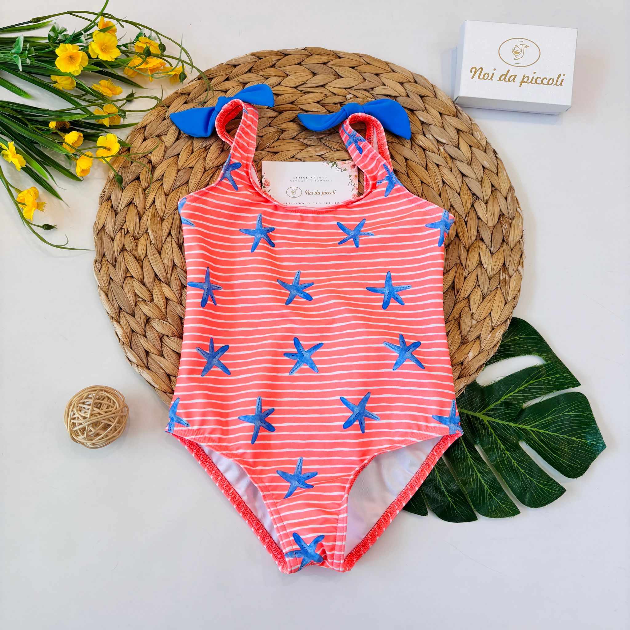 COSTUME INTERO CON STELLE MARINE CORALLO - Noi da piccoli