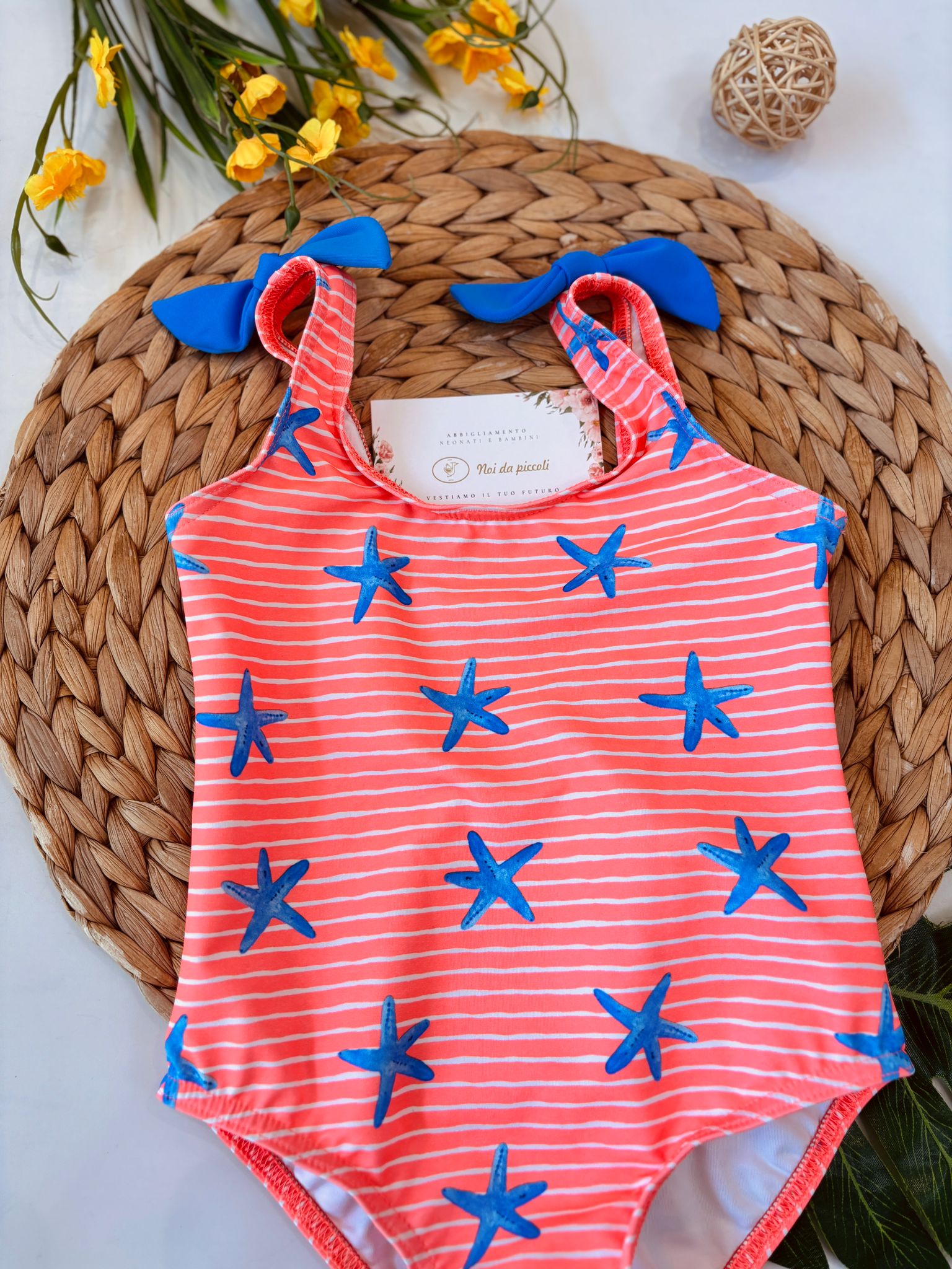 COSTUME INTERO CON STELLE MARINE CORALLO - Noi da piccoli