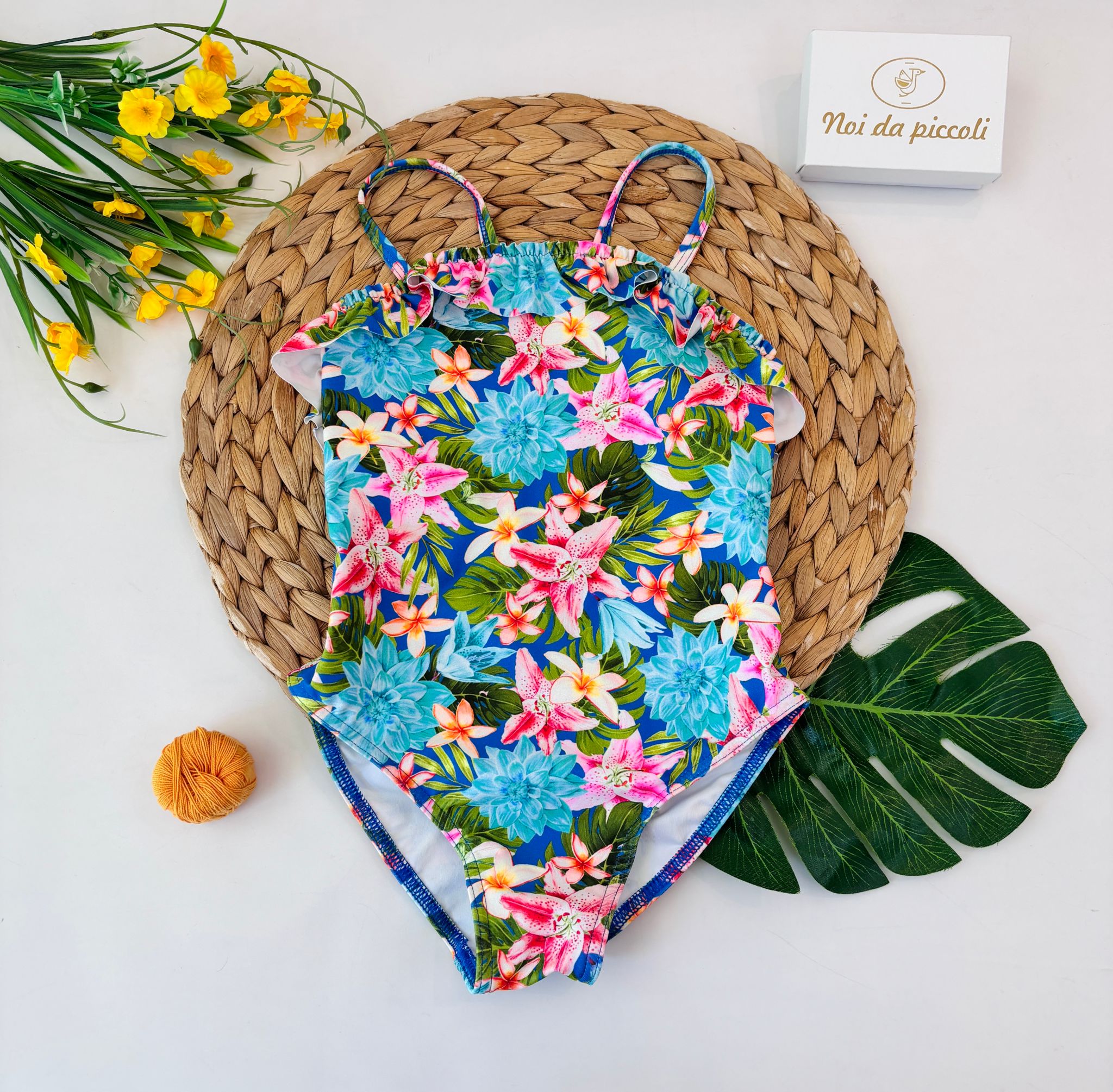 COSTUME INTERO FLOREALE BLU - Noi da piccoli