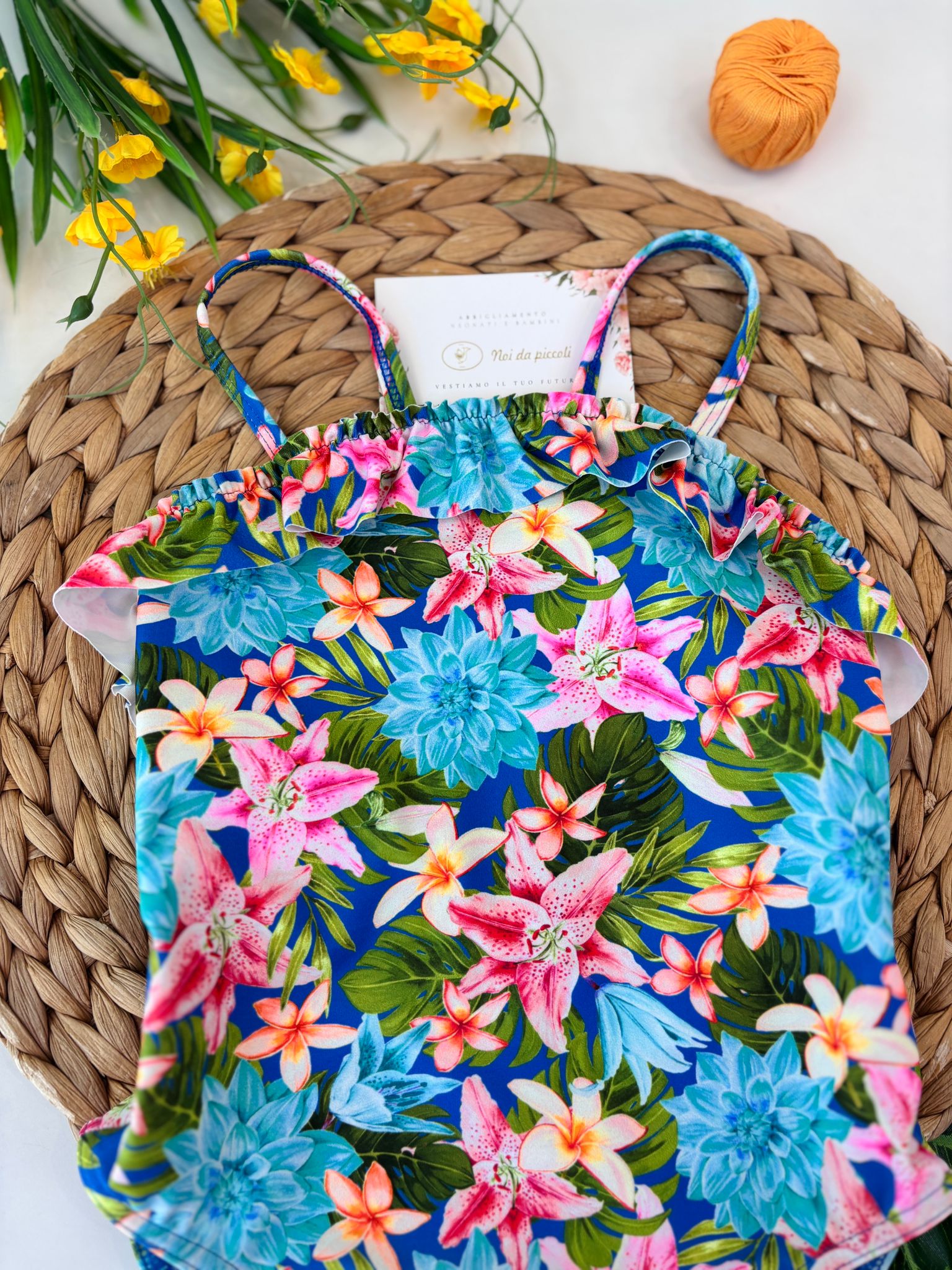 COSTUME INTERO FLOREALE BLU - Noi da piccoli