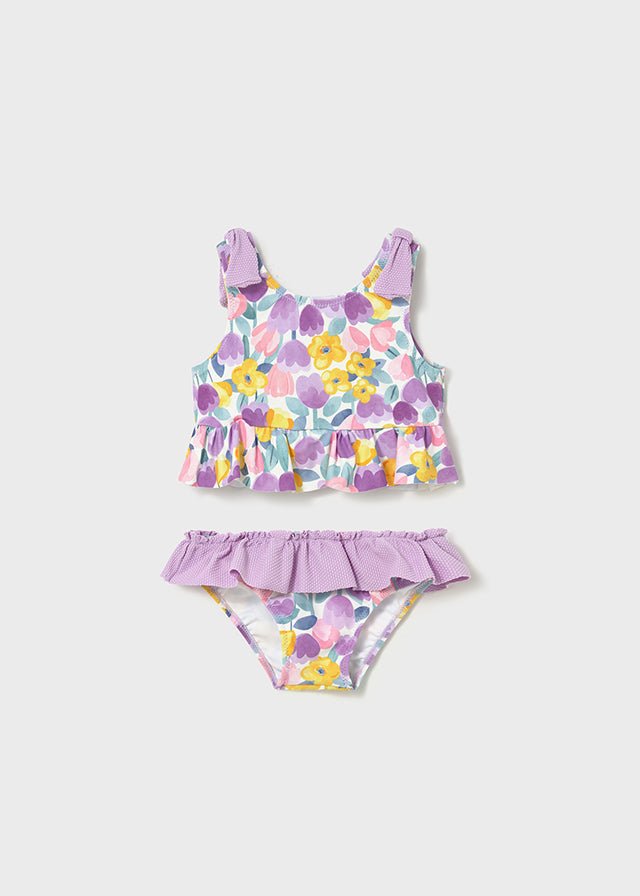 COSTUMINO 2 PZ CON FIORELLINI Viola - Noi da piccoli