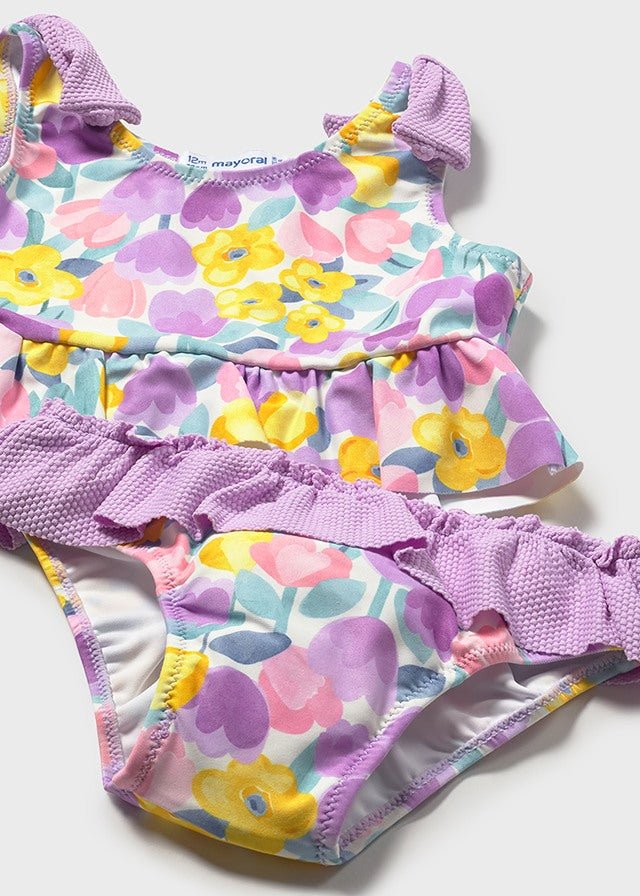 COSTUMINO 2 PZ CON FIORELLINI Viola - Noi da piccoli