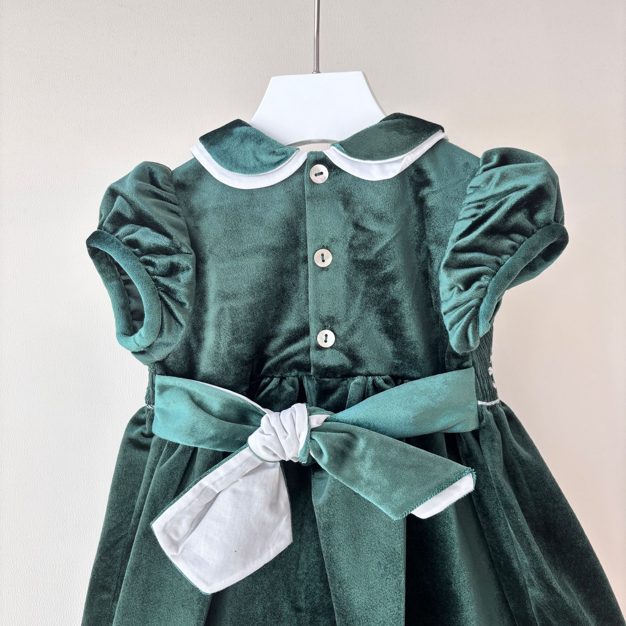 ABITO MATHILDEIN VELLUTO VERDE