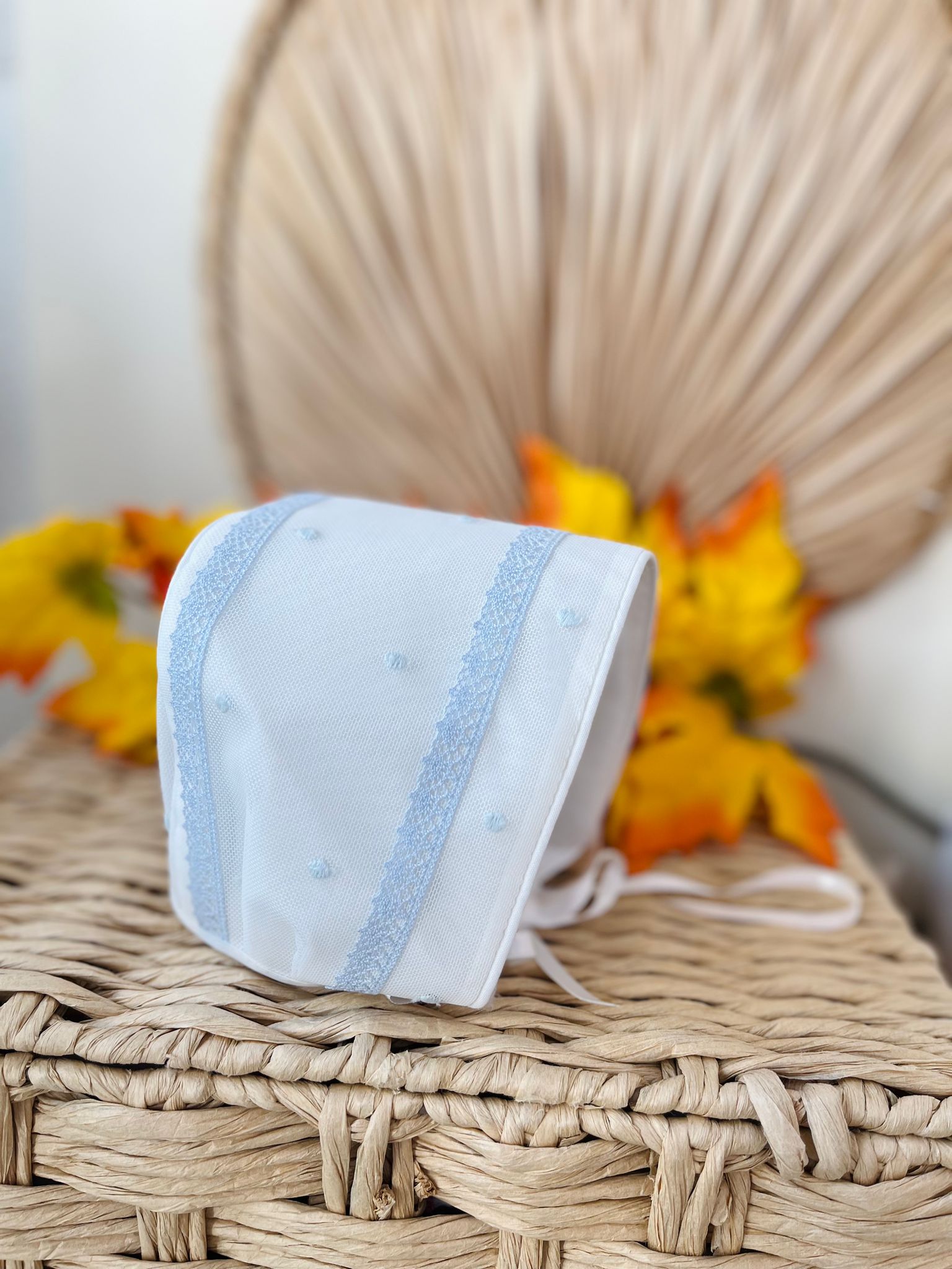 CUFFIA CERIMONIALE POIS Bianco Cielo - Noi da piccoli