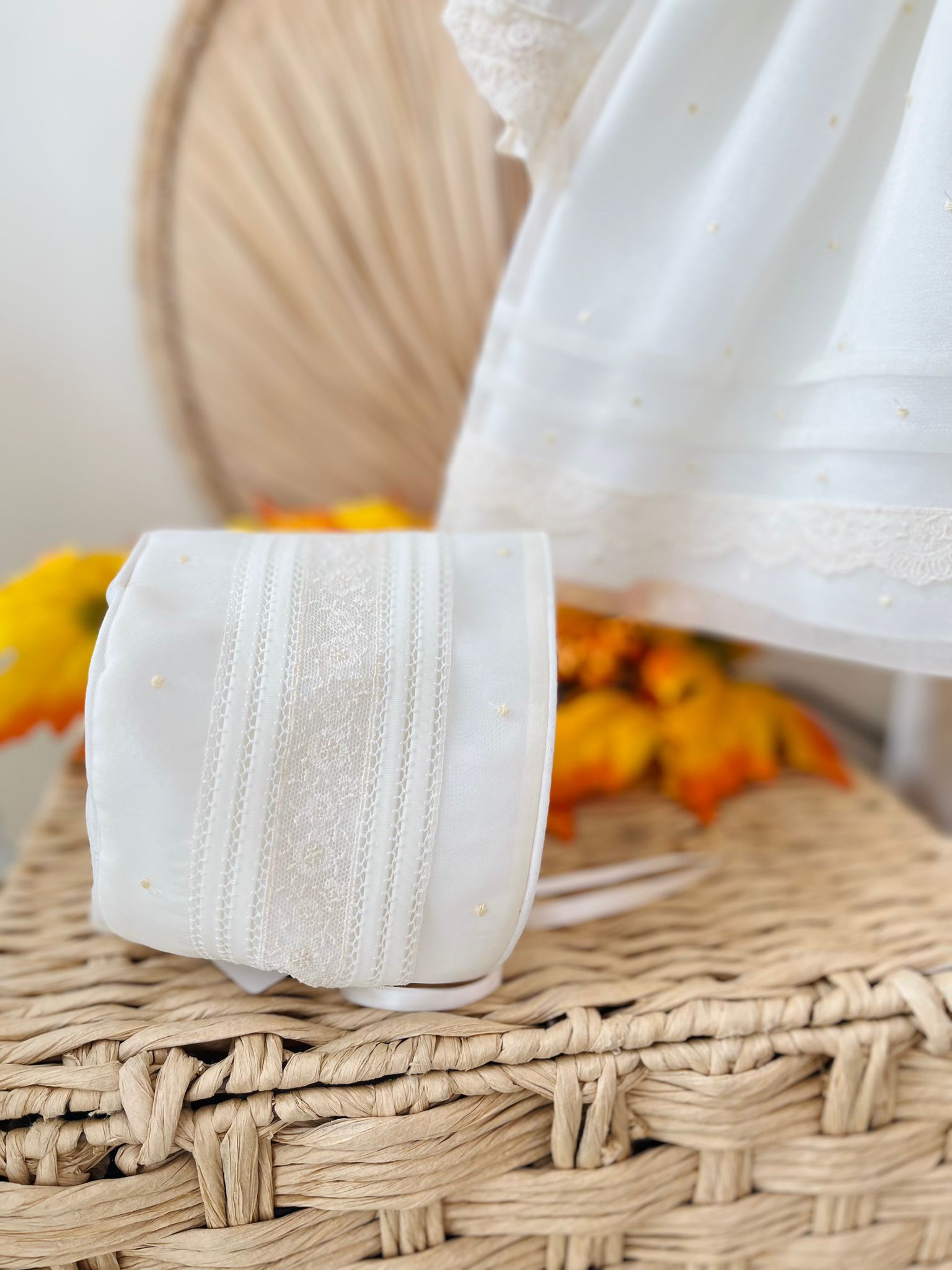 CUFFIA CERIMONIOLE GARDENIA Avorio - Noi da piccoli