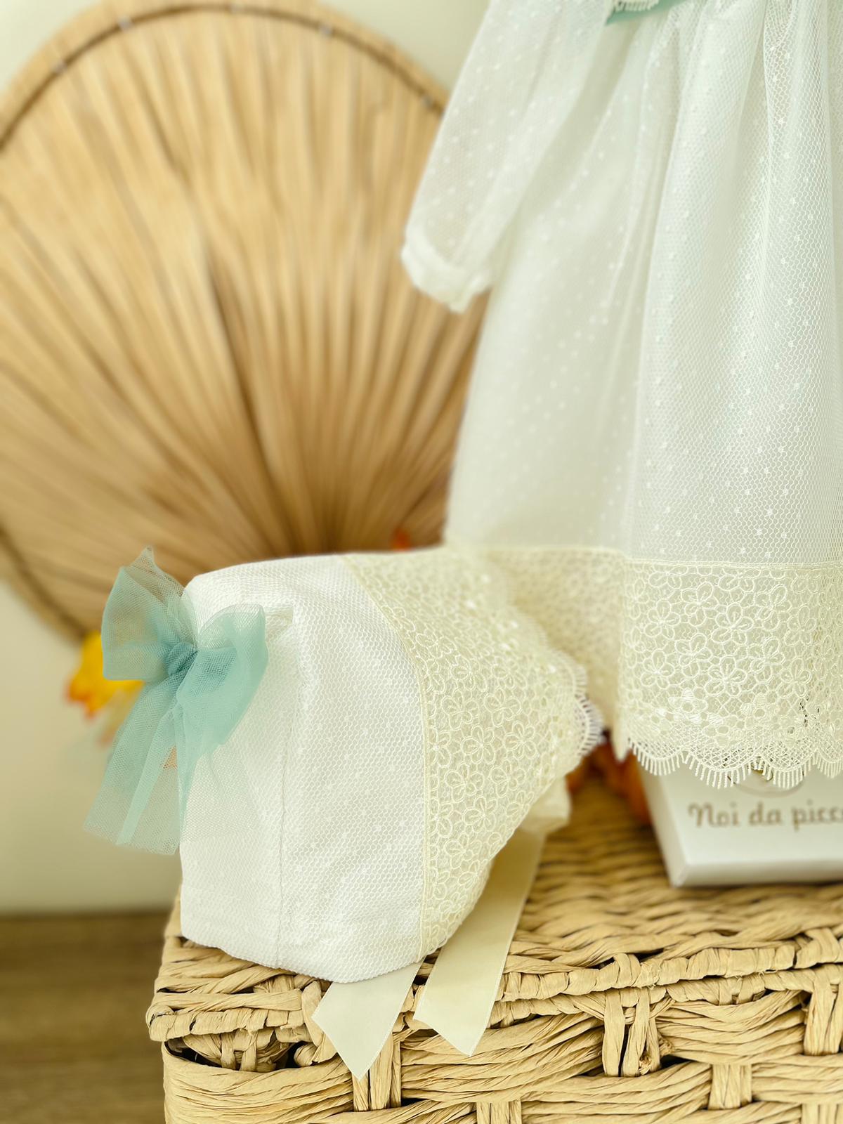 CUFFIA EDA AVORIO VERDE - Noi da piccoli