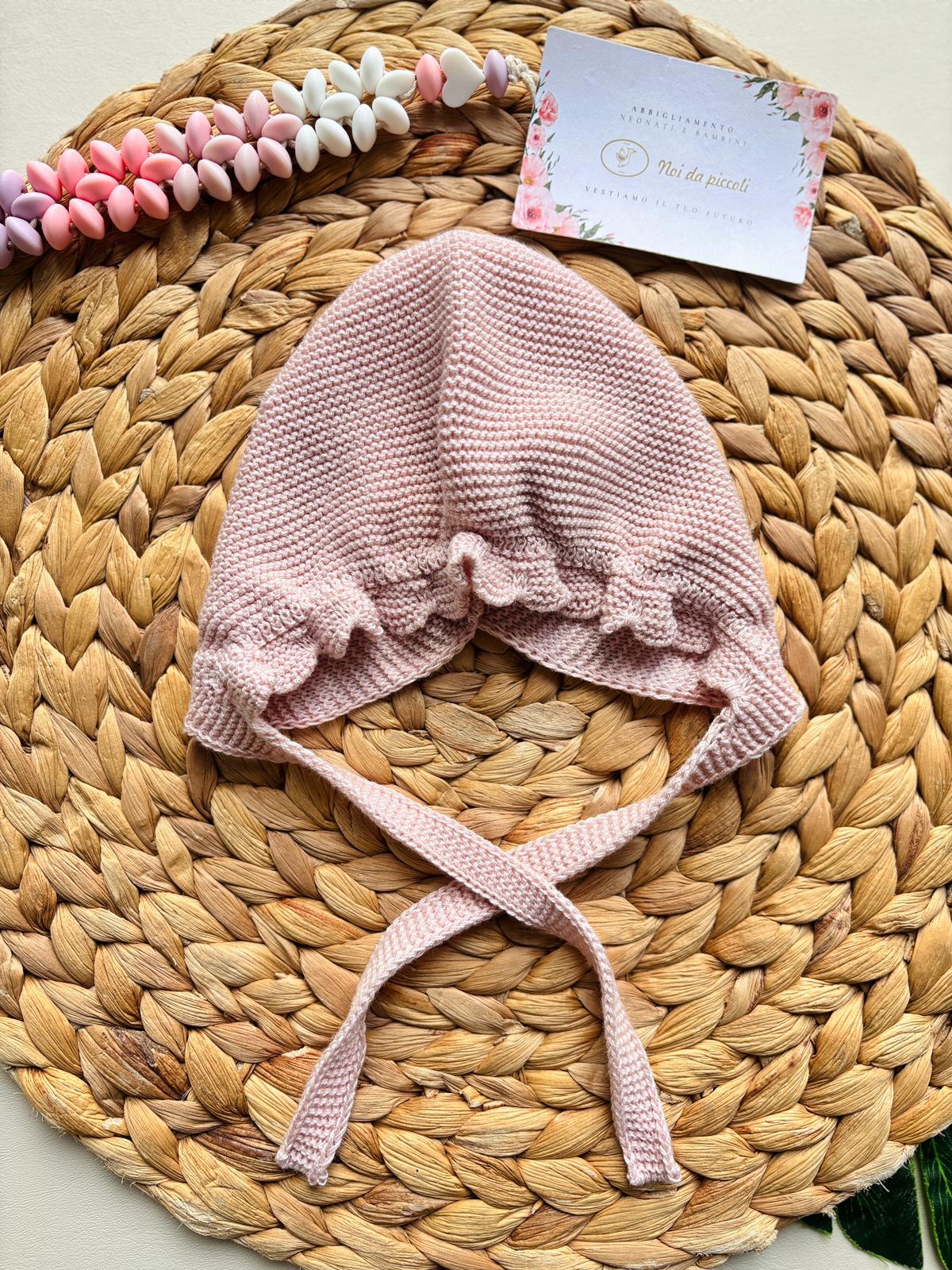 CUFFIETTA IN COTONE E ACRLICO ROSA - Noi da piccoli