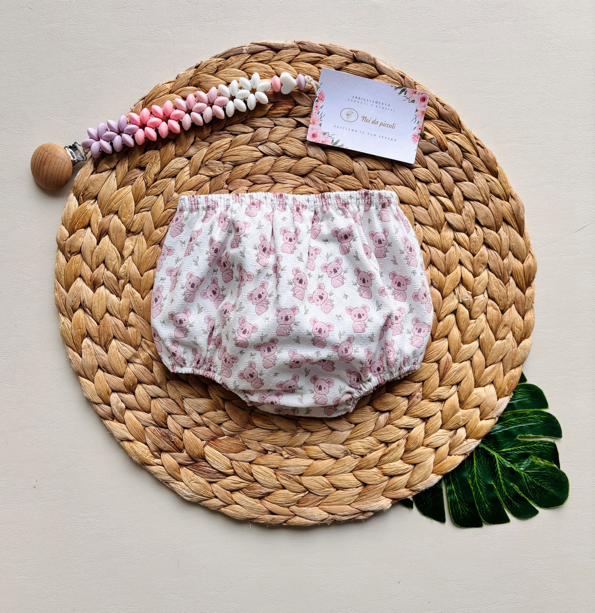 CULOTTINA IN COTONE CON KOALA ROSA - Noi da piccoli