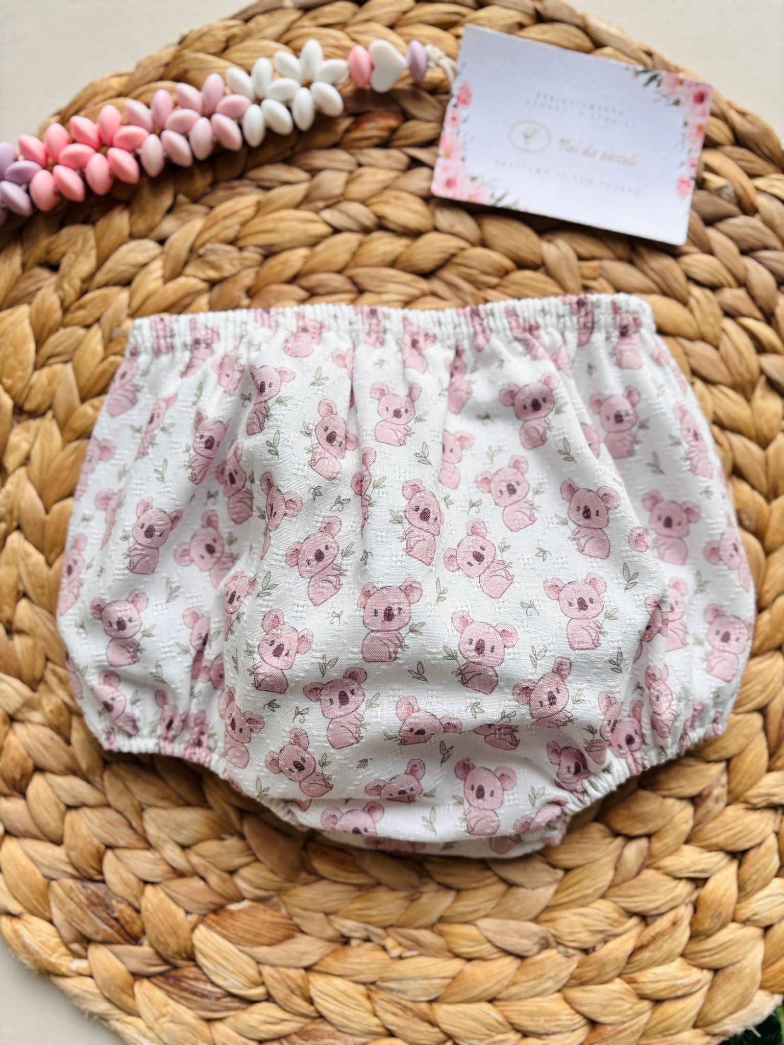 CULOTTINA IN COTONE CON KOALA ROSA - Noi da piccoli