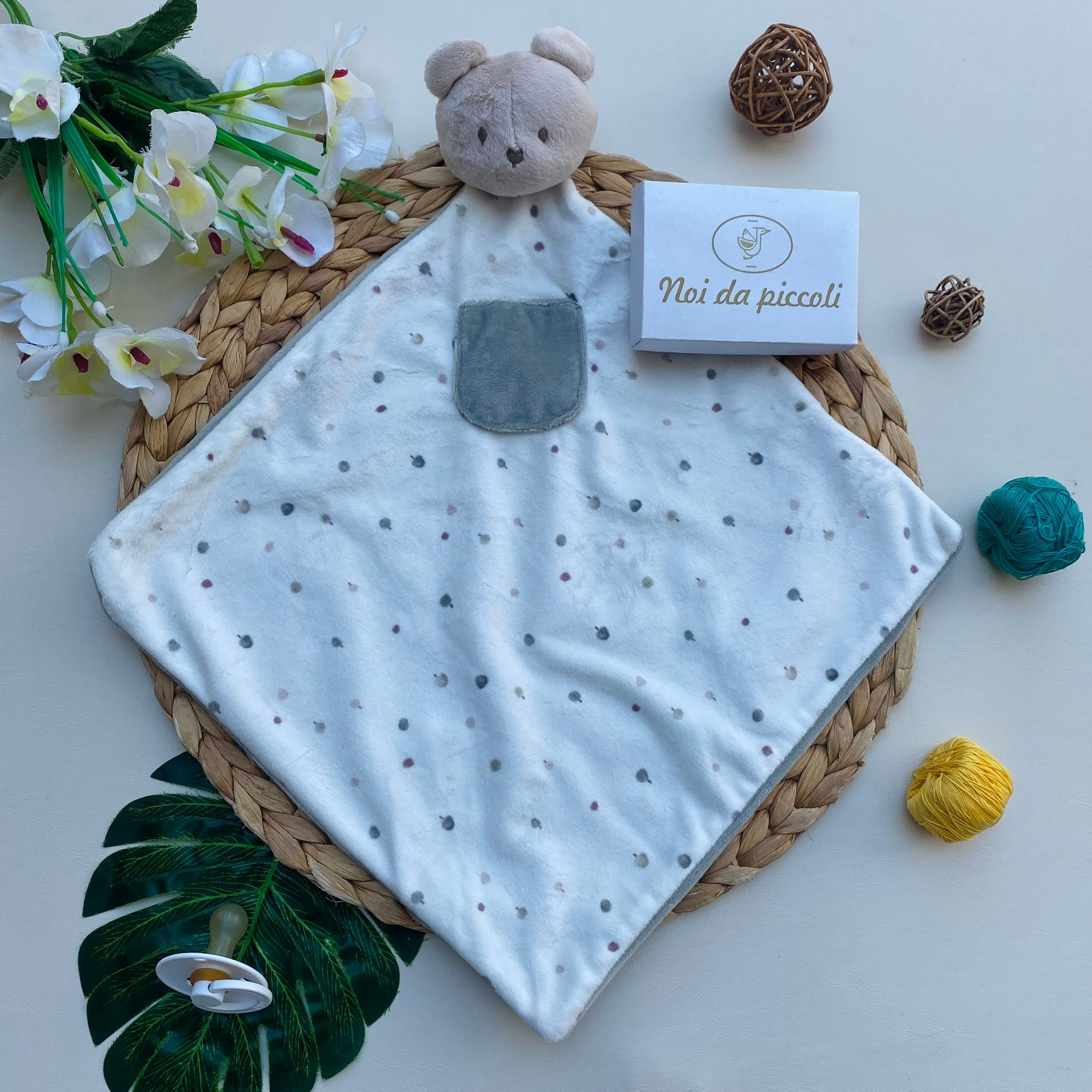 DOUDOU BICOLOR FILATO CALDO BIANCO VERDE - Noi da piccoli