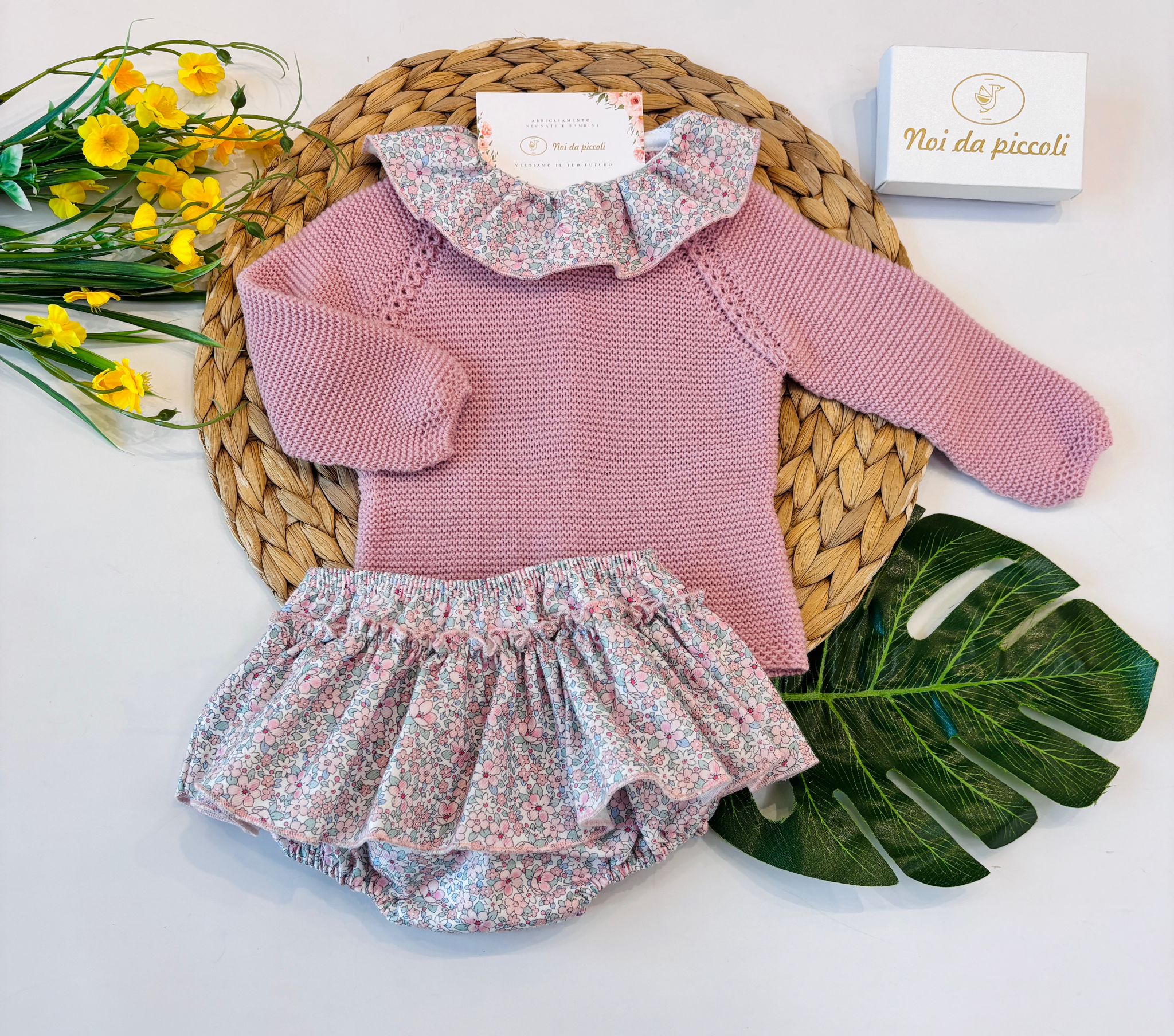 completo 2 pz FILATO CALDO ROSA