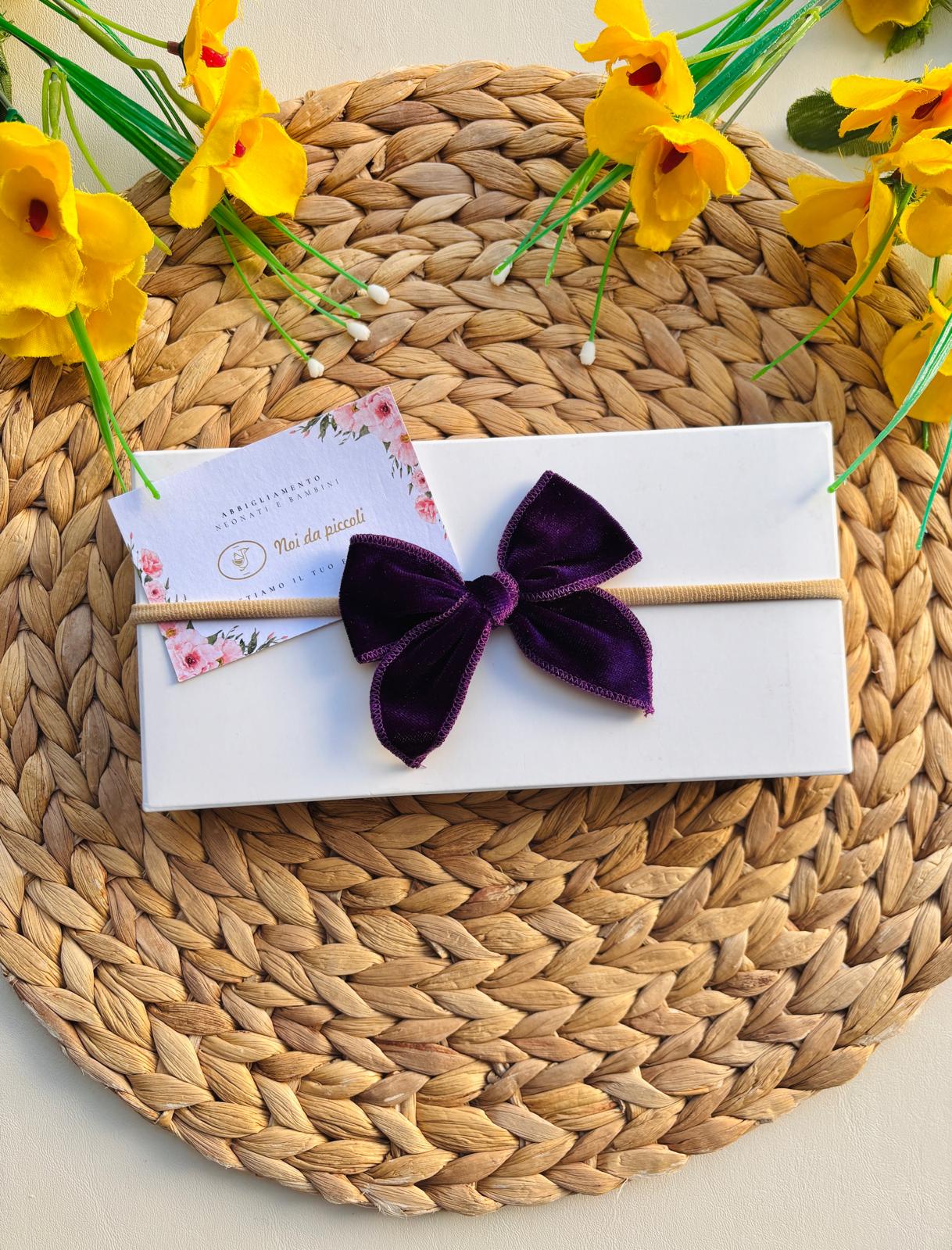 FASCIA CON FIOCCHETTO LITTLE Viola - Noi da piccoli