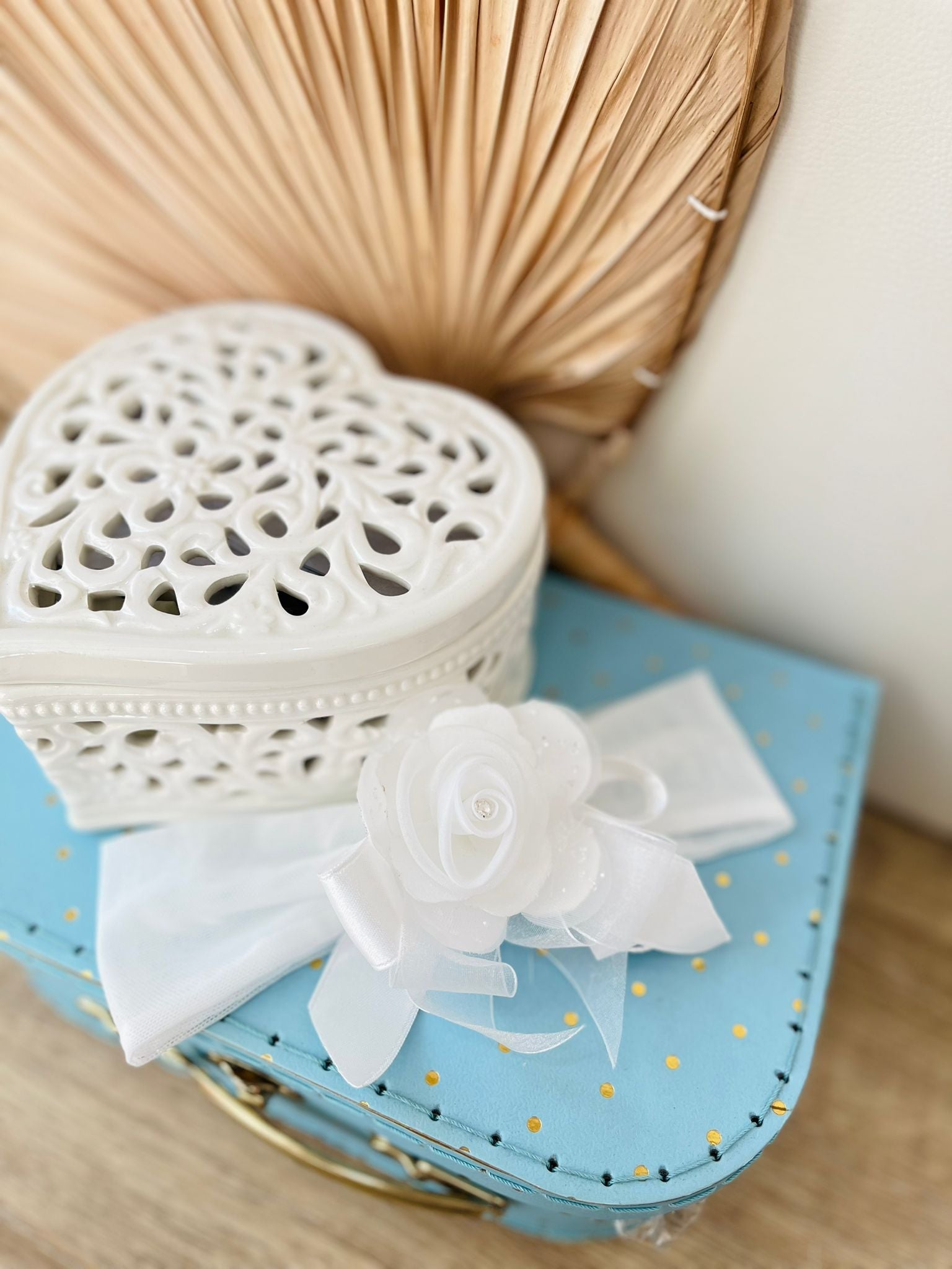 FASCIA CON FIORE BIANCO ALICE - Noi da piccoli