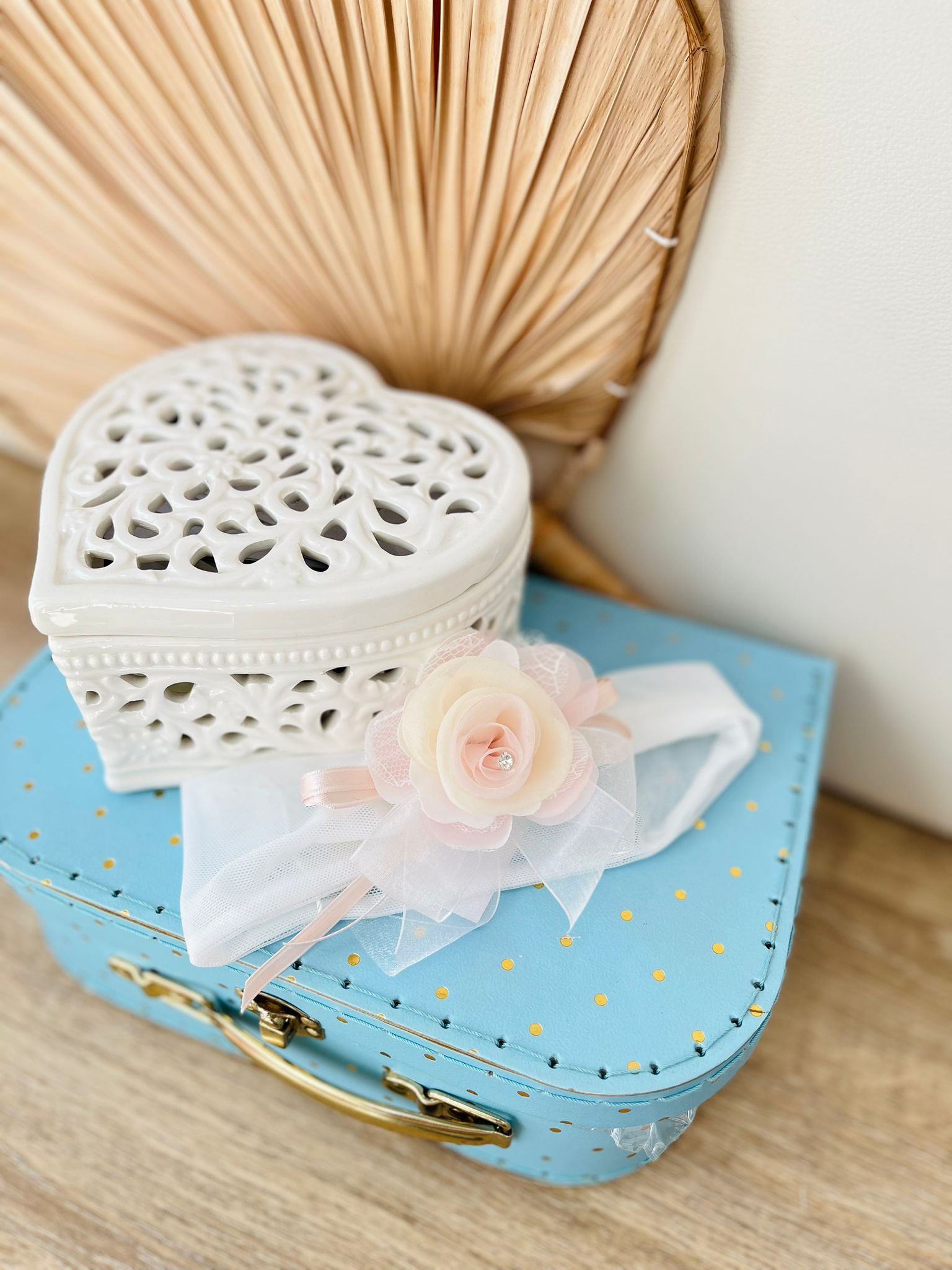 FASCIA CON FIORE BIANCO BEATRICE - Noi da piccoli