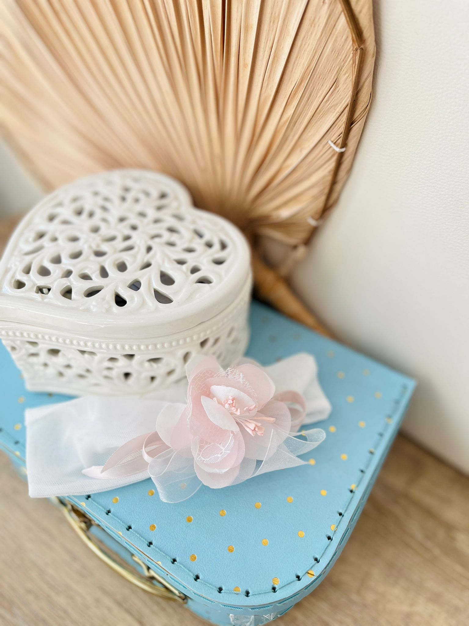 FASCIA CON FIORE BIANCO VITTORIA - Noi da piccoli