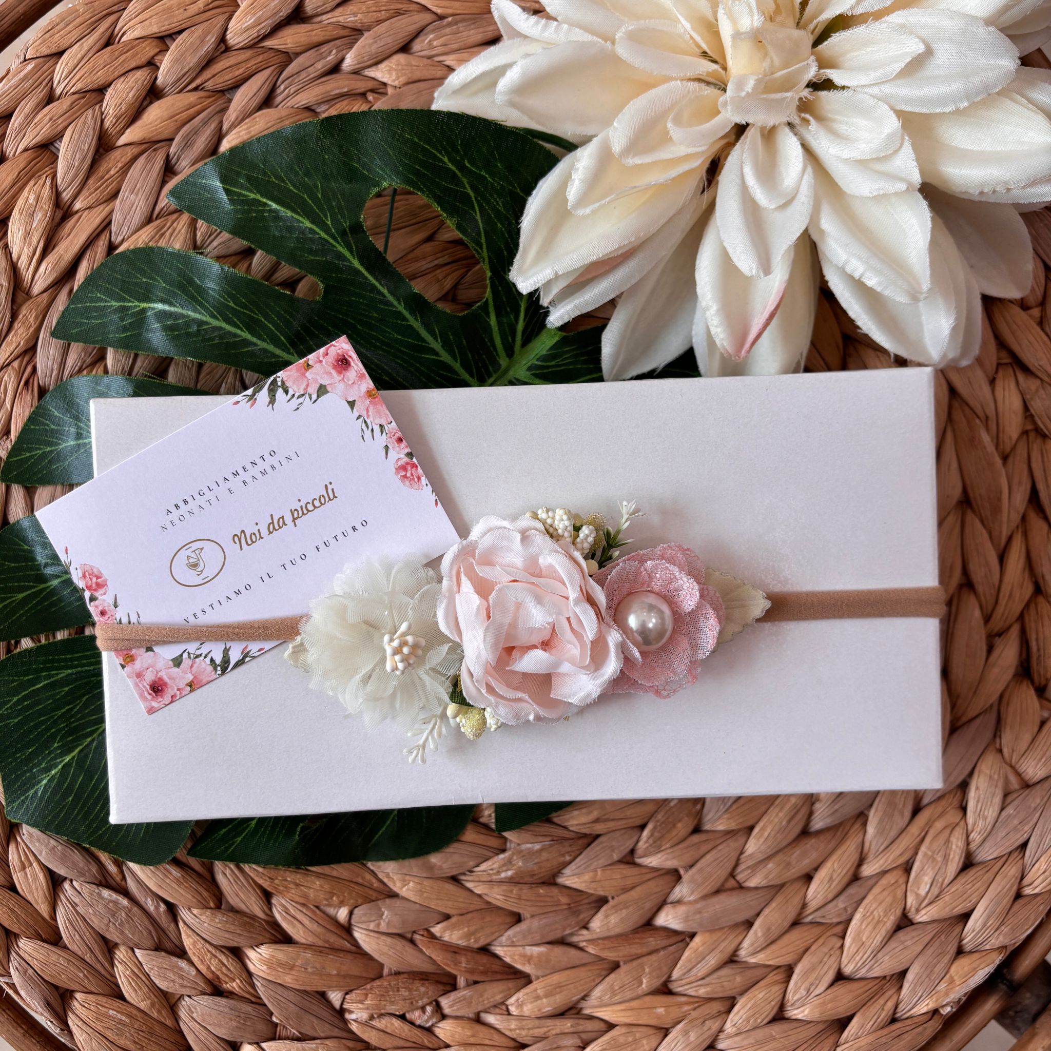 FASCIA CON FIORELLINI Avorio - Noi da piccoli