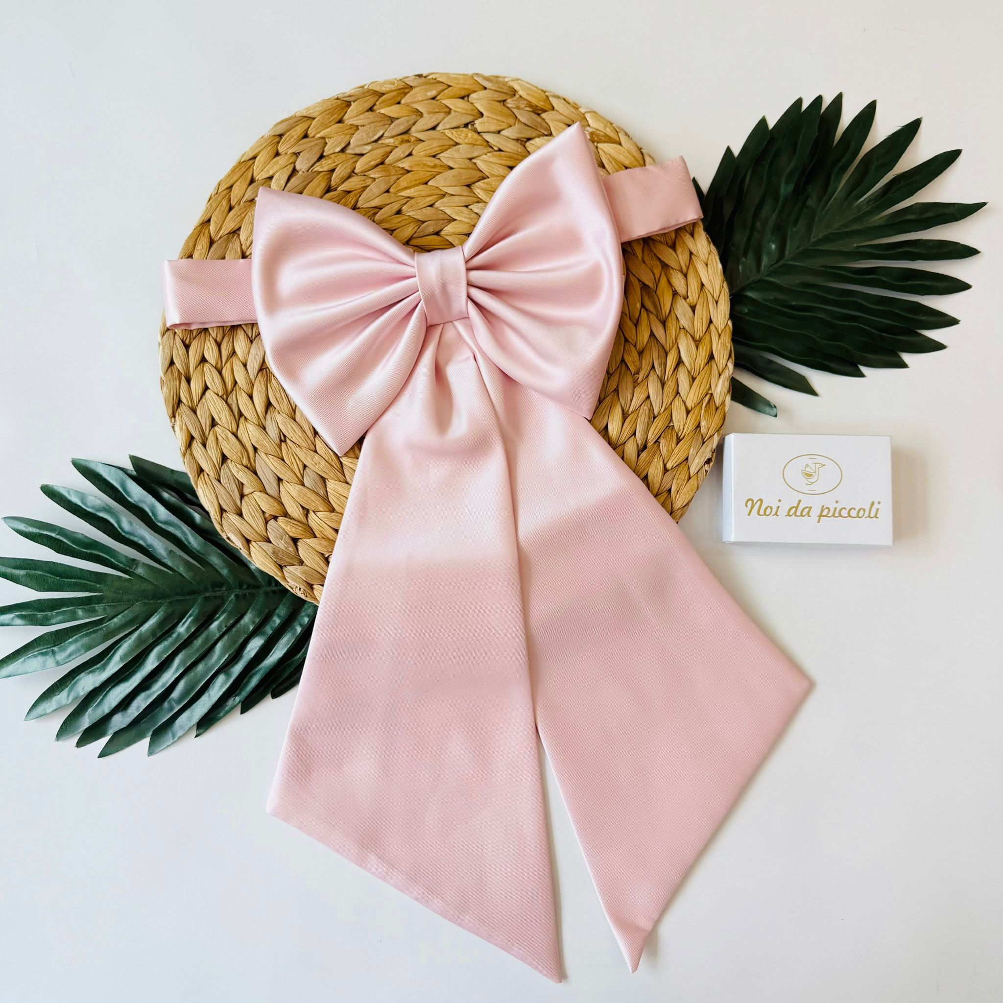 FASCIA E FIOCCO DI RASO ROSA - Noi da piccoli