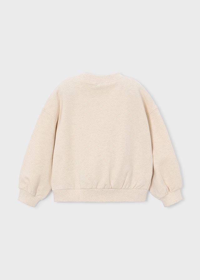 FELPA BEIGE CON CAPPELLINI IN COTONE CALDO - Noi da piccoli