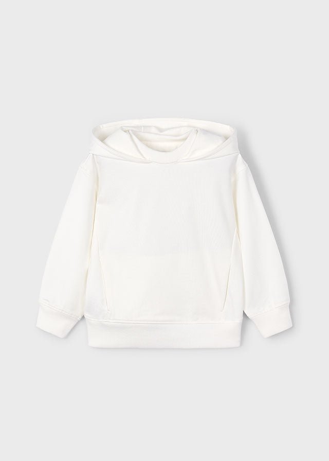 FELPA CON CAPPUCCIO PANNA - Noi da piccoli