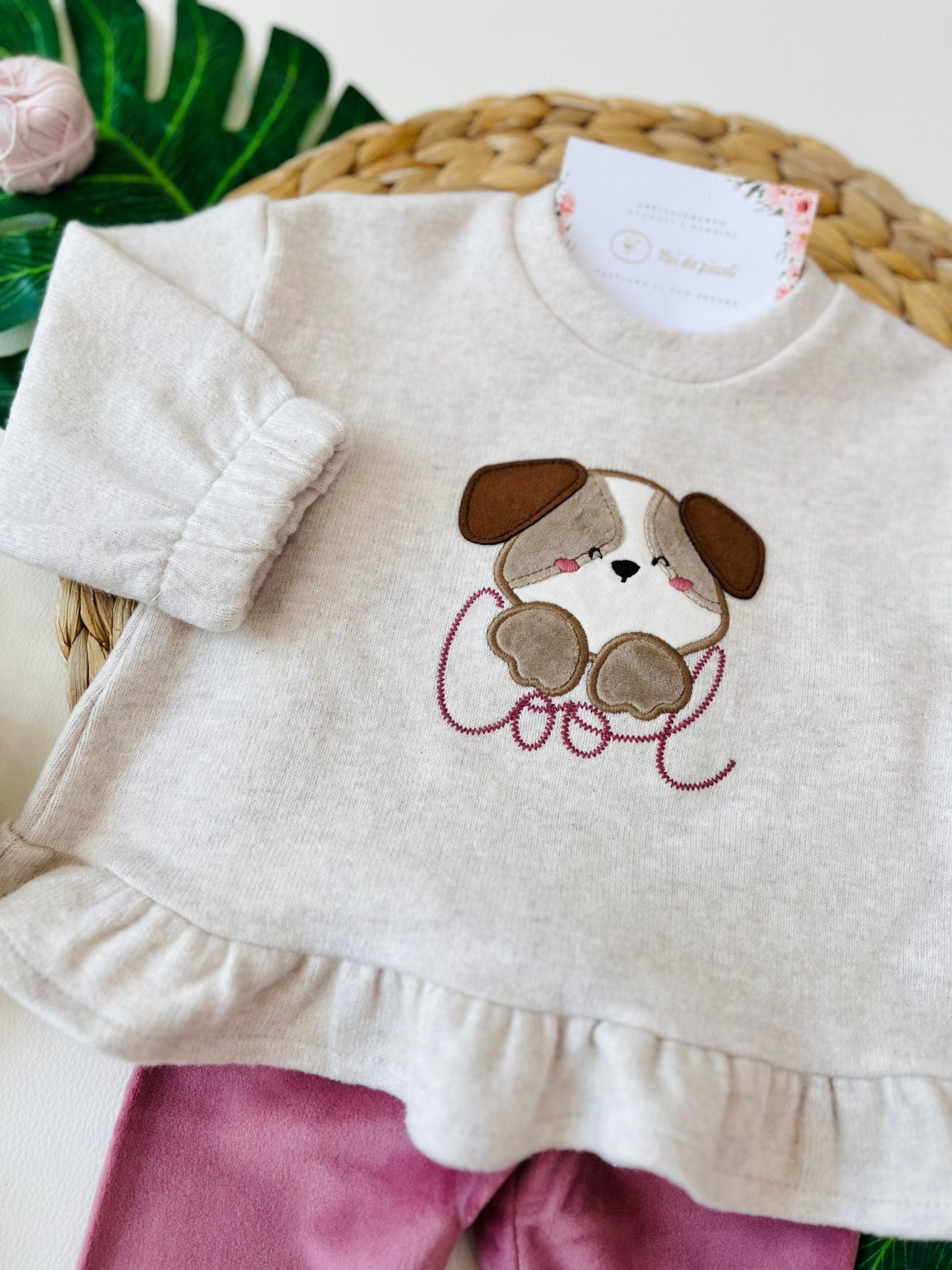 FELPA CON LEGGINS ROSADO - Noi da piccoli