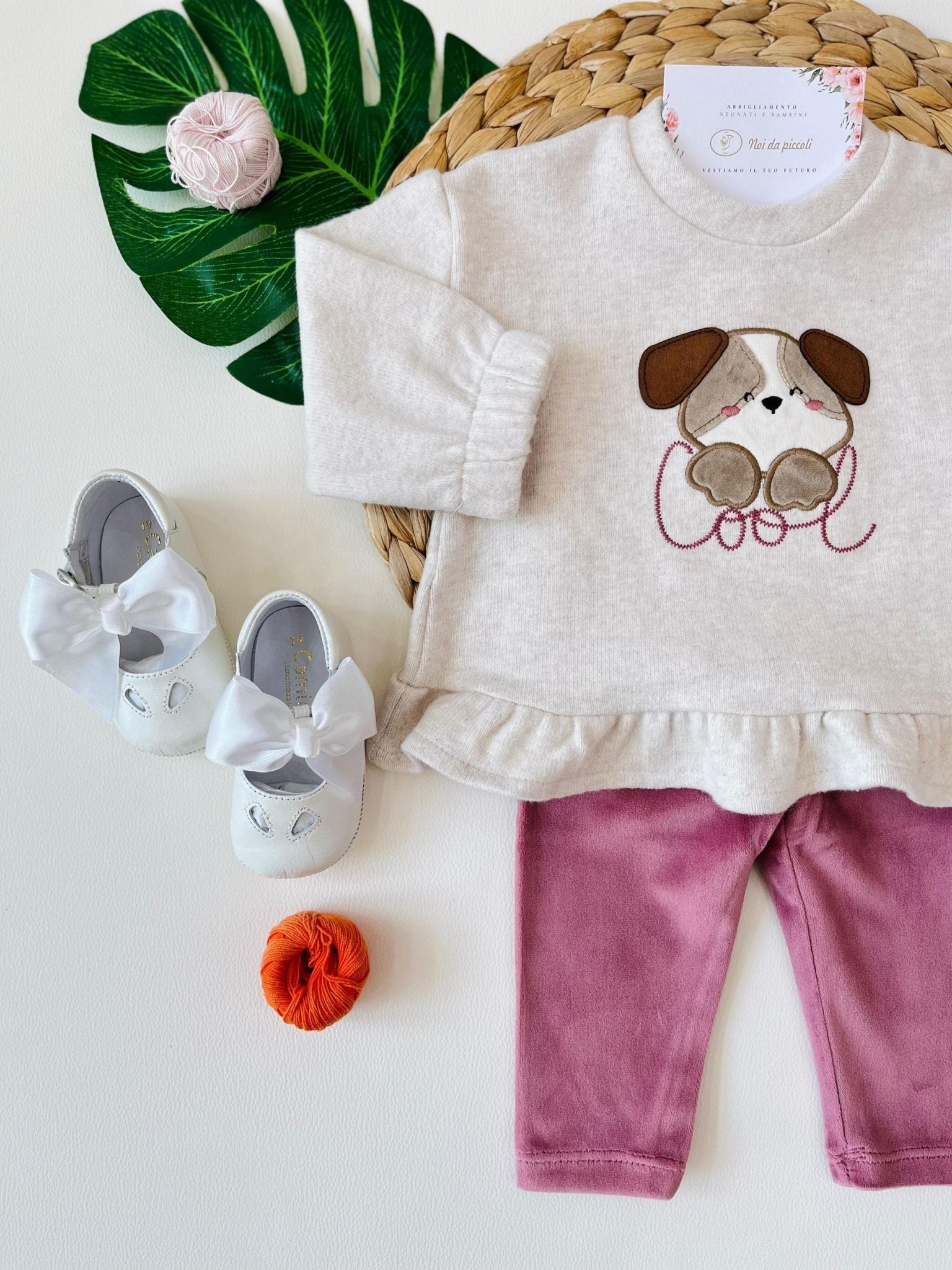 FELPA CON LEGGINS ROSADO - Noi da piccoli