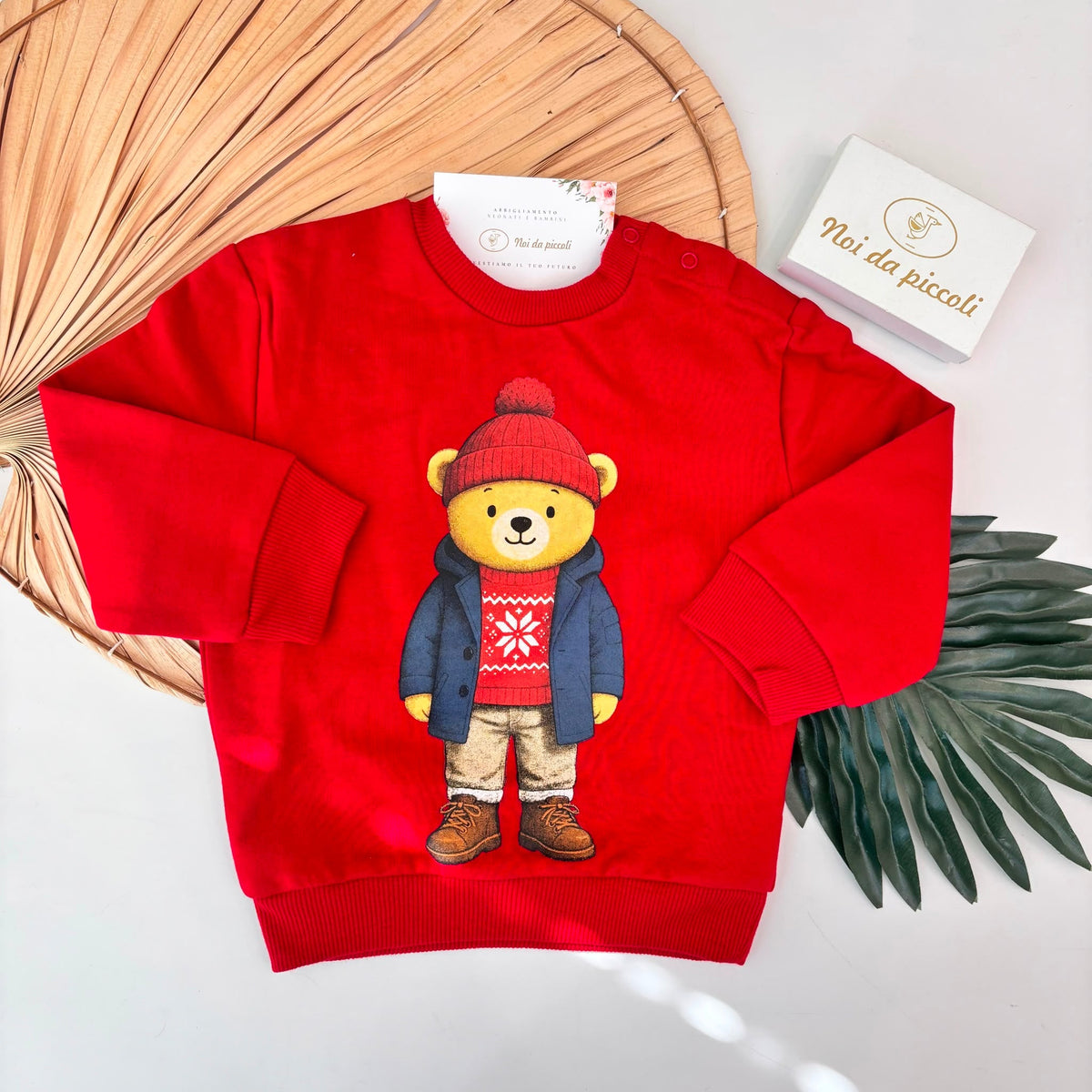 felpa IN COTONE CALDO ROSSO - Noi da piccoli