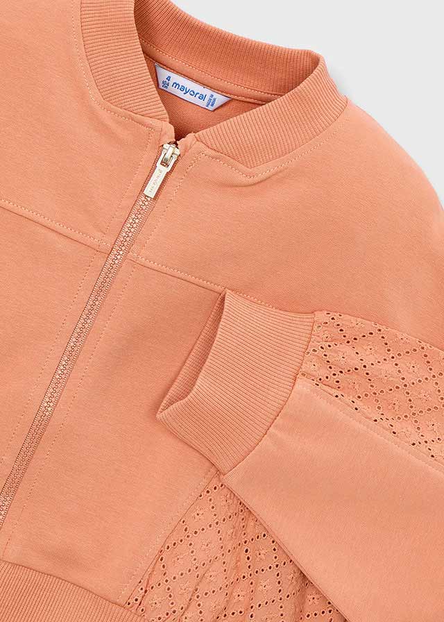 FELPINA CON ZIP IN COTONE Arancione - Noi da piccoli