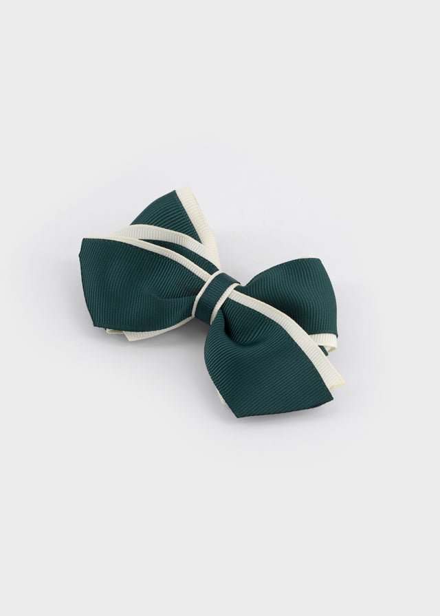 FERMAGLIO VERDE CON BORDINI BEIGE - Noi da piccoli