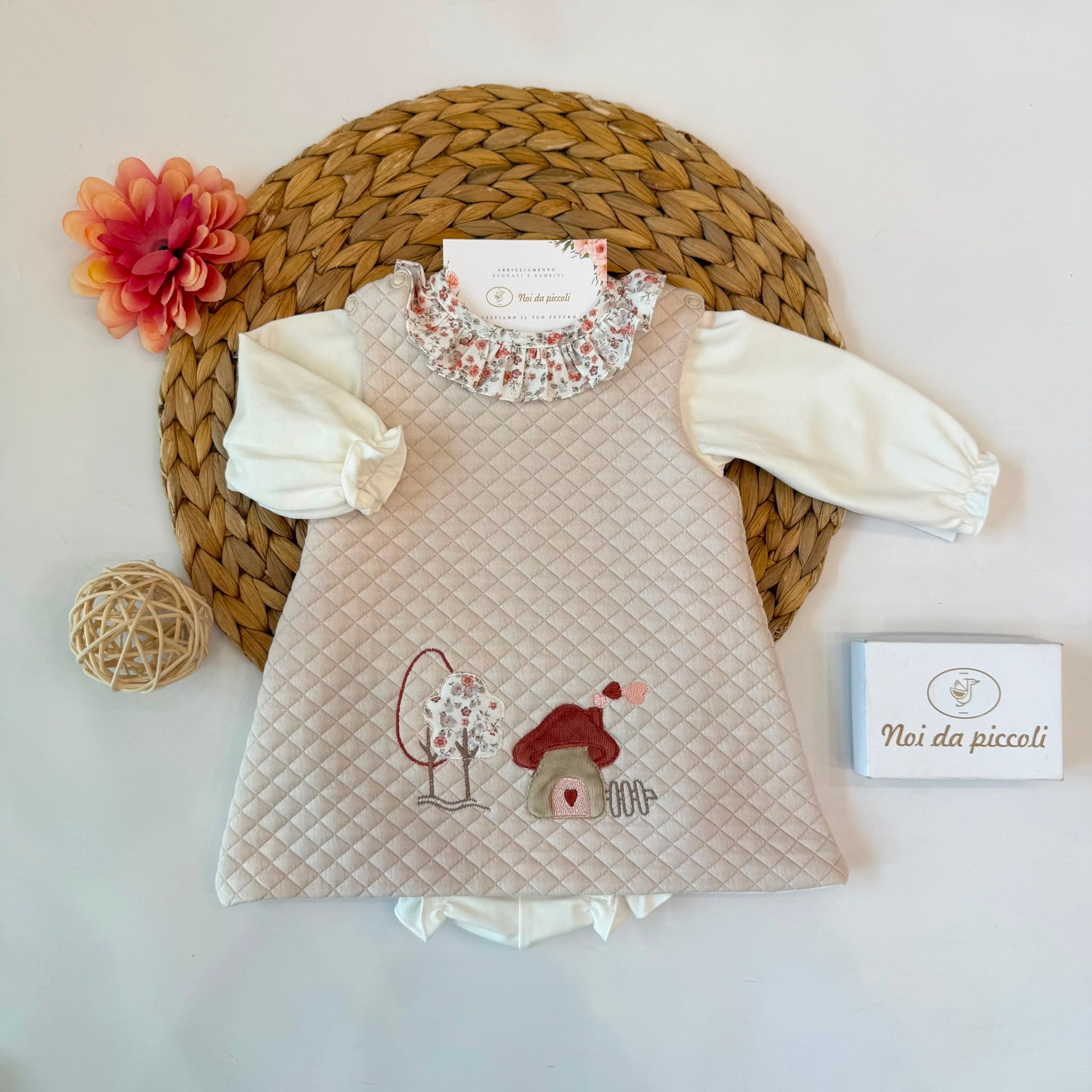 vestito COTONE CALDO BEIGE