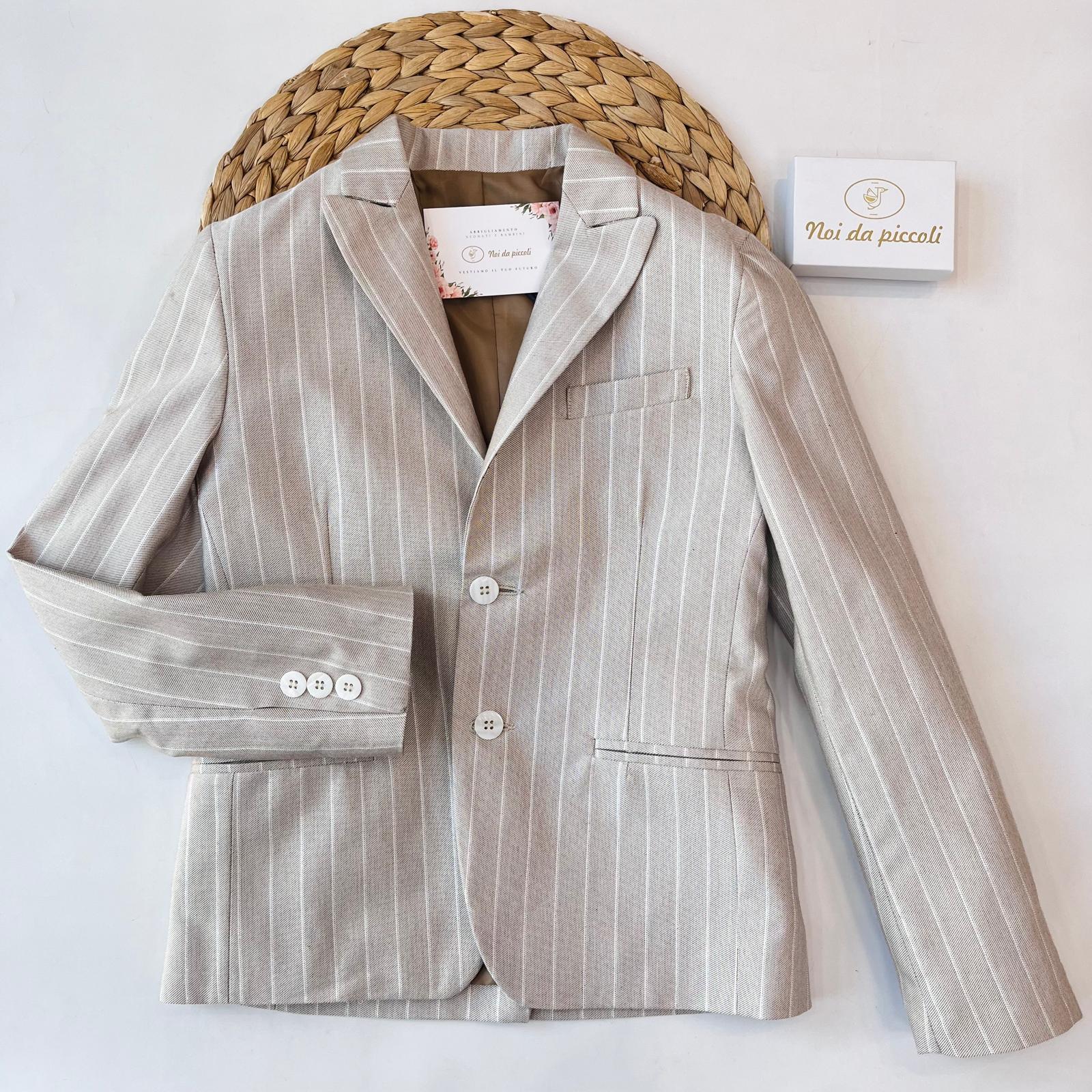 GIACCA 100 % COTONE BEIGE - Noi da piccoli