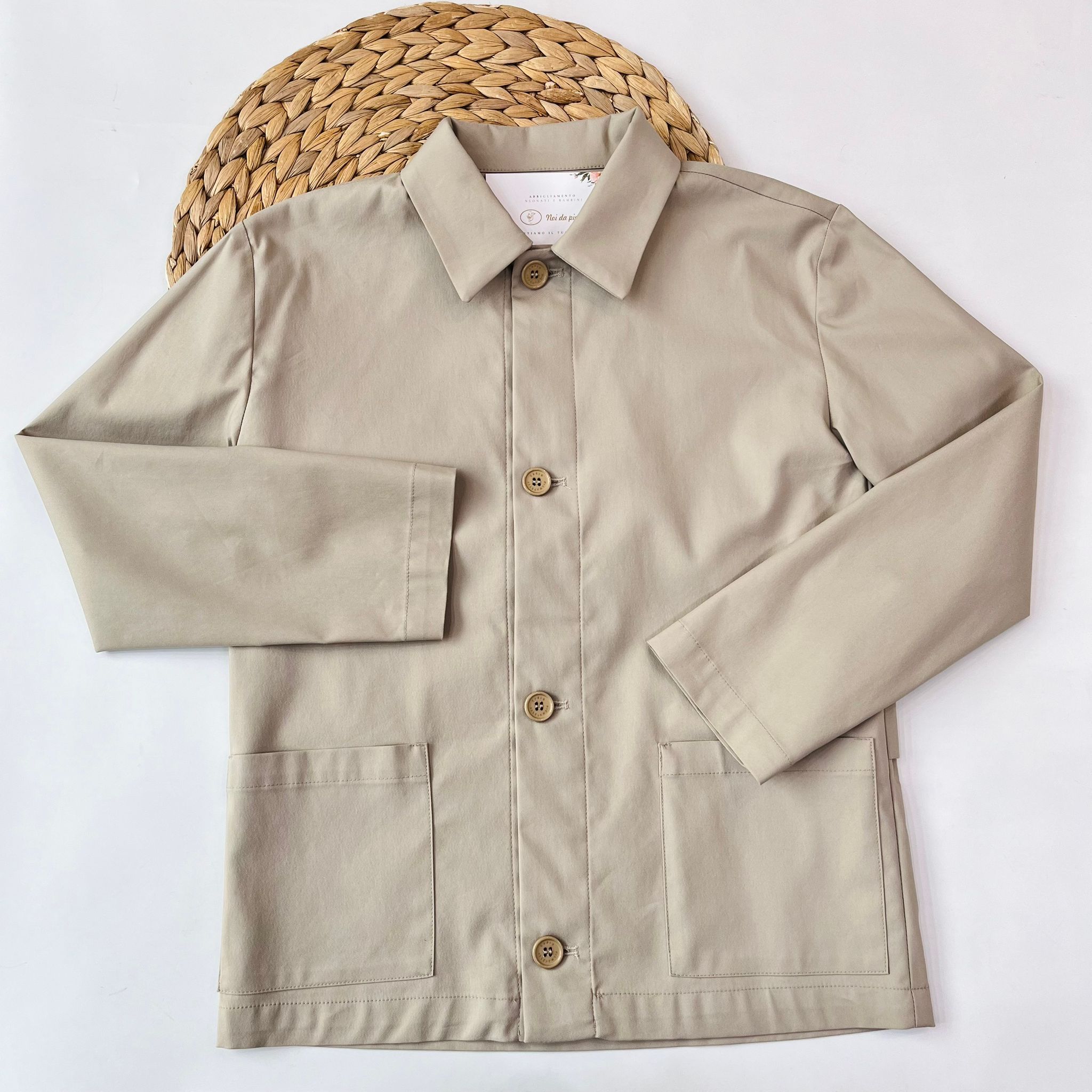 GIACCA BEIGE CHORE COAT - Noi da piccoli