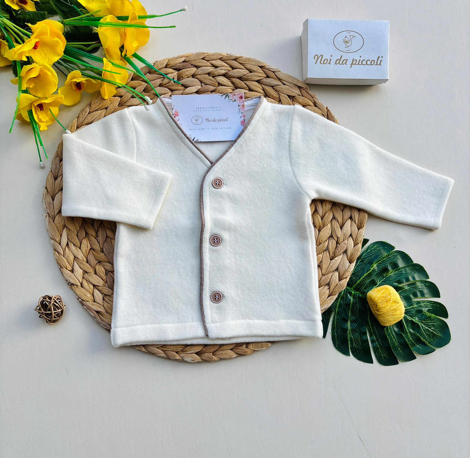 GIACCHINO IN FILATO CALDO PANNA BEIGE - Noi da piccoli