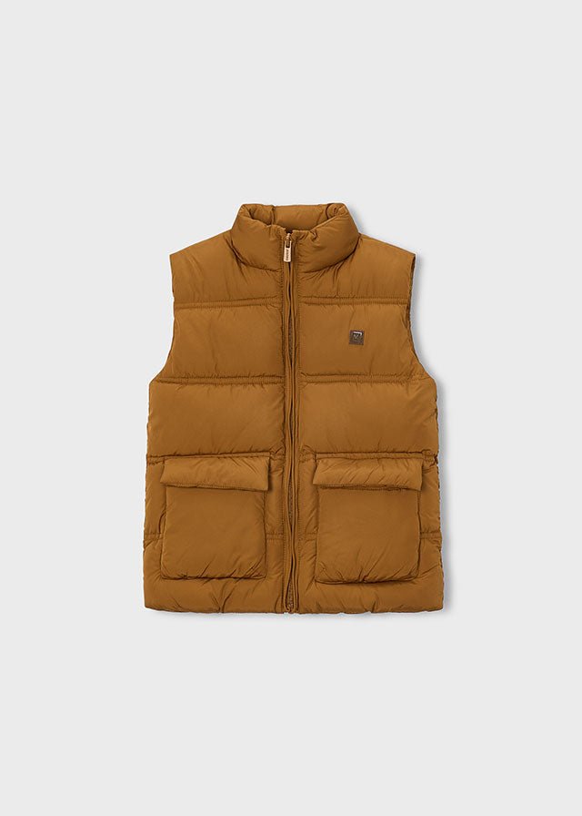 GILET IMBOTTITO MARRONE CALDO - Noi da piccoli