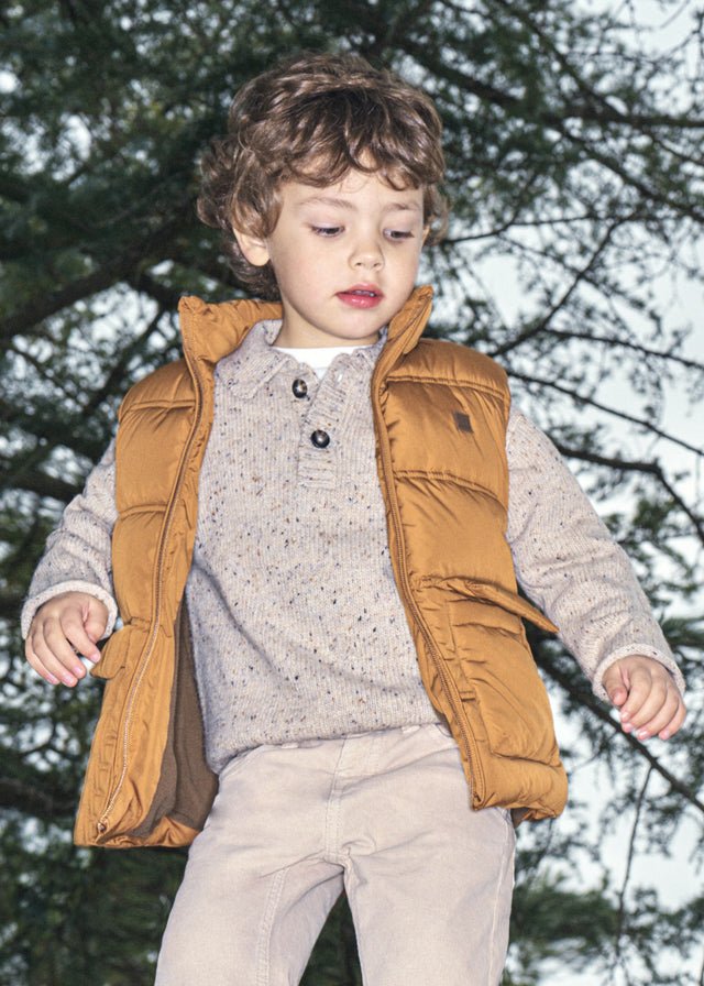 GILET IMBOTTITO MARRONE CALDO - Noi da piccoli