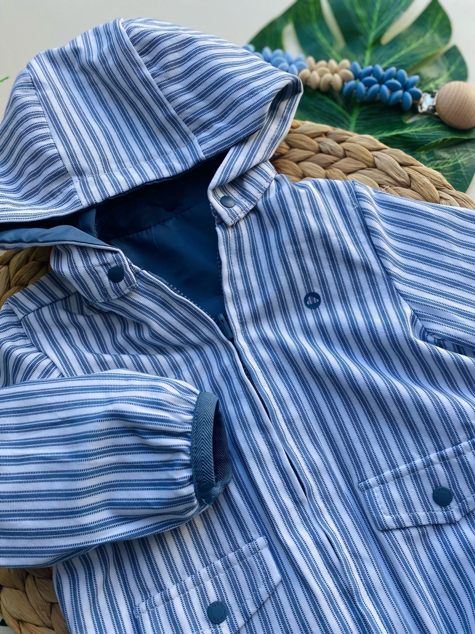 GIUBBOTTINO blu e bianco rigato - Noi da piccoli