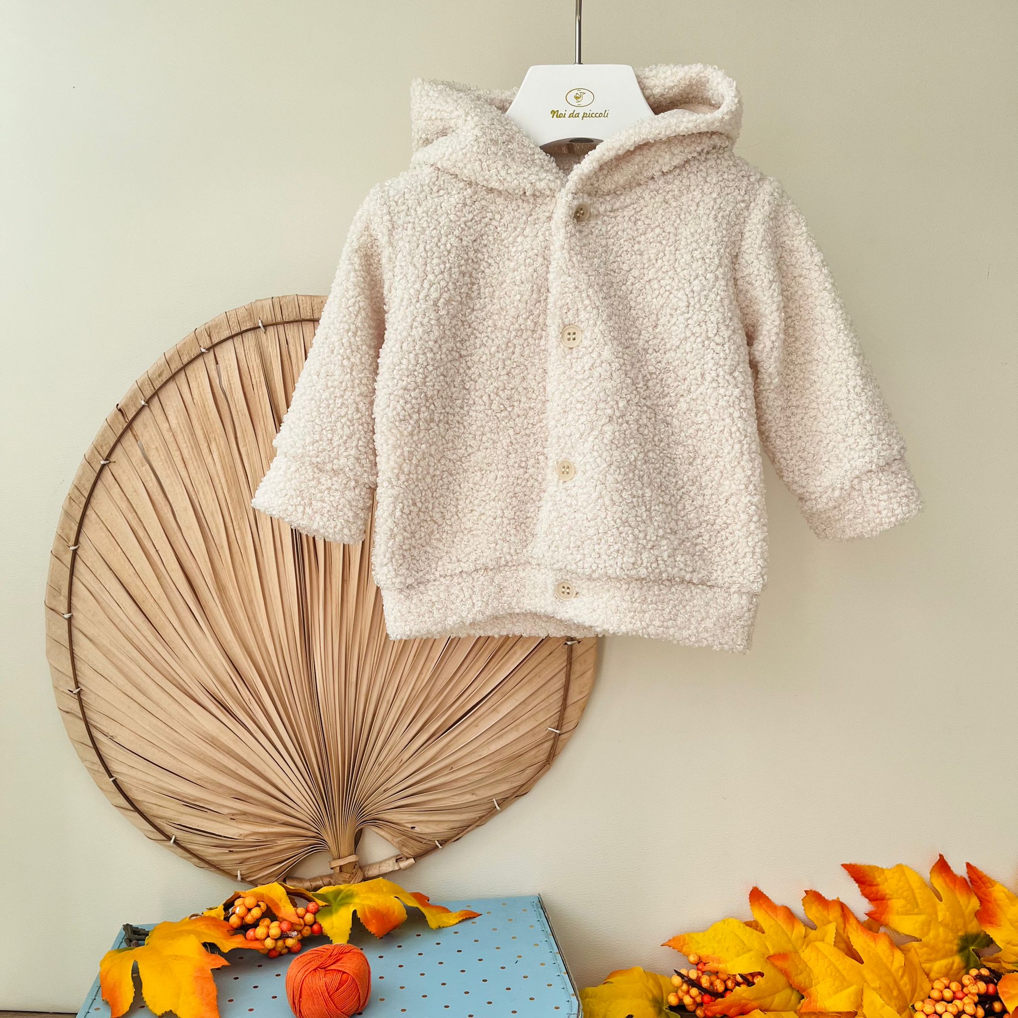 GIUBBOTTINO IN TESSUTO SHERPA BEIGE - Noi da piccoli