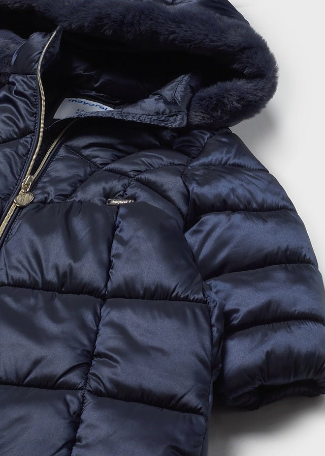 GIUBBOTTO CON CAPPUCCIO IN PELLICCIOTTO MARINO - Noi da piccoli