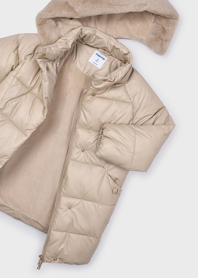 GIUBBOTTO CON CAPPUCCIO IN PELLICCIOTTO VISONE - Noi da piccoli