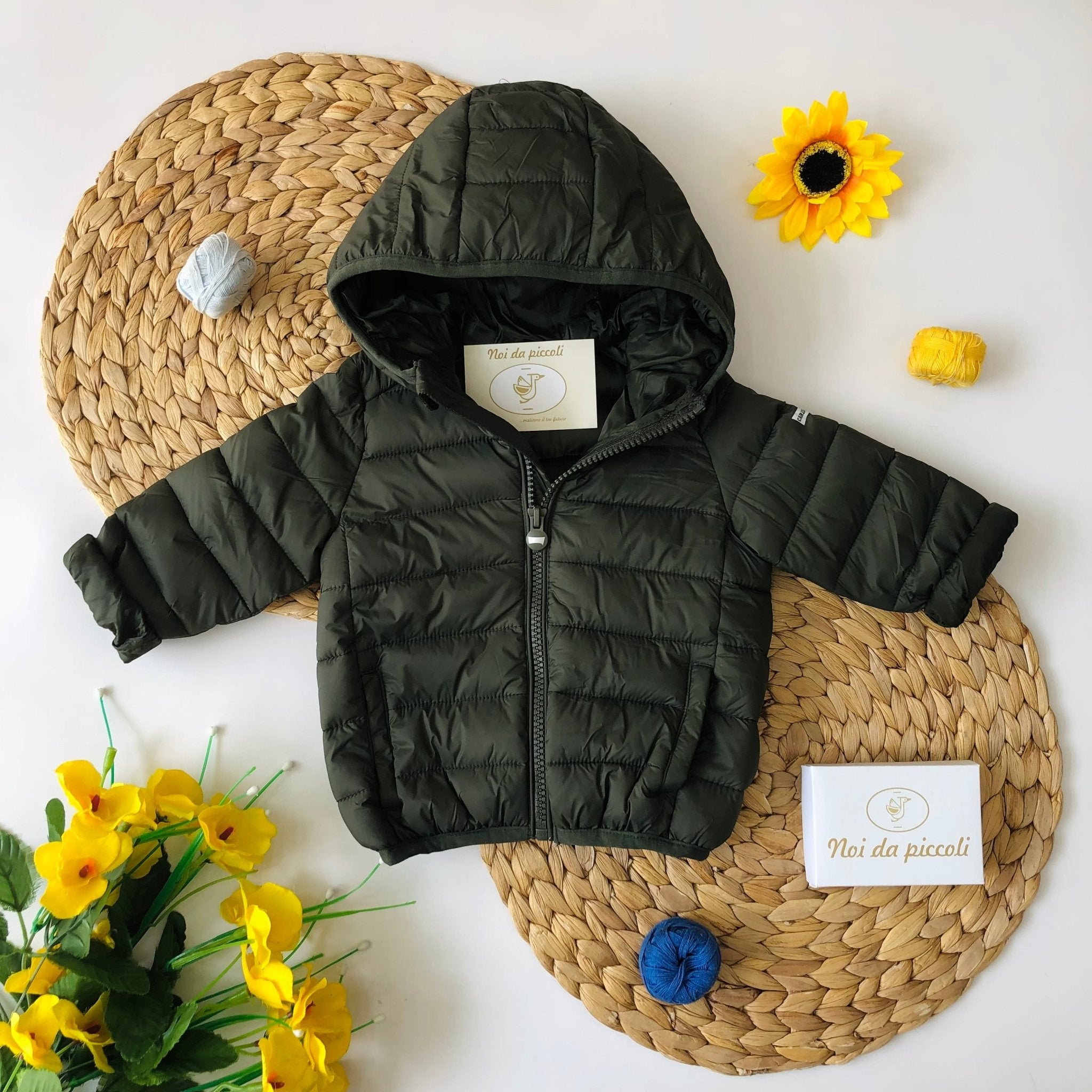 GIUBOTTINO PIUMINO 100GR VERDE MILITARE - Noi da piccoli