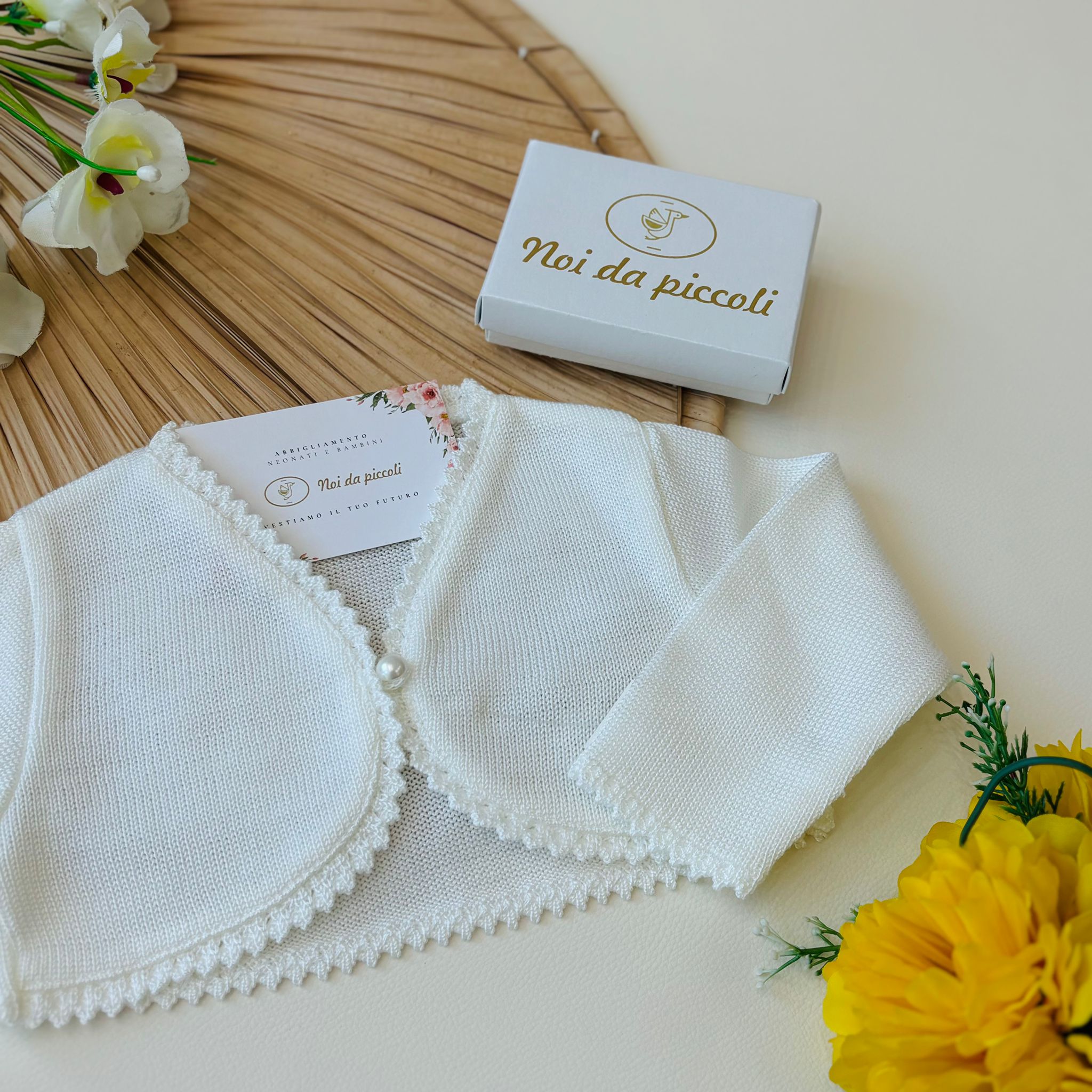 GOLFINO 100% CON BOTTONCINO CREMA - Noi da piccoli