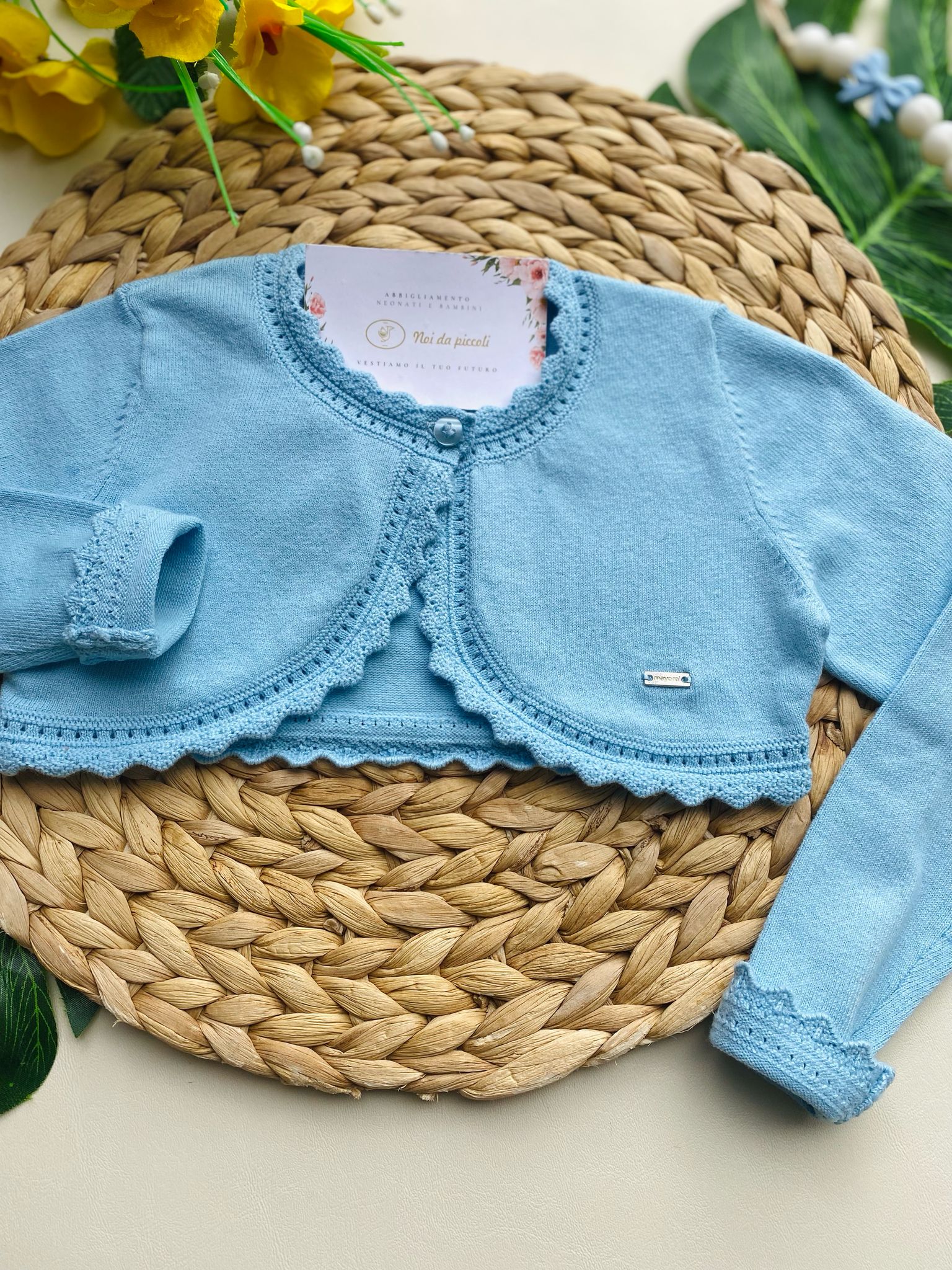 GOLFINO CIELO CON RICAMINI - Noi da piccoli