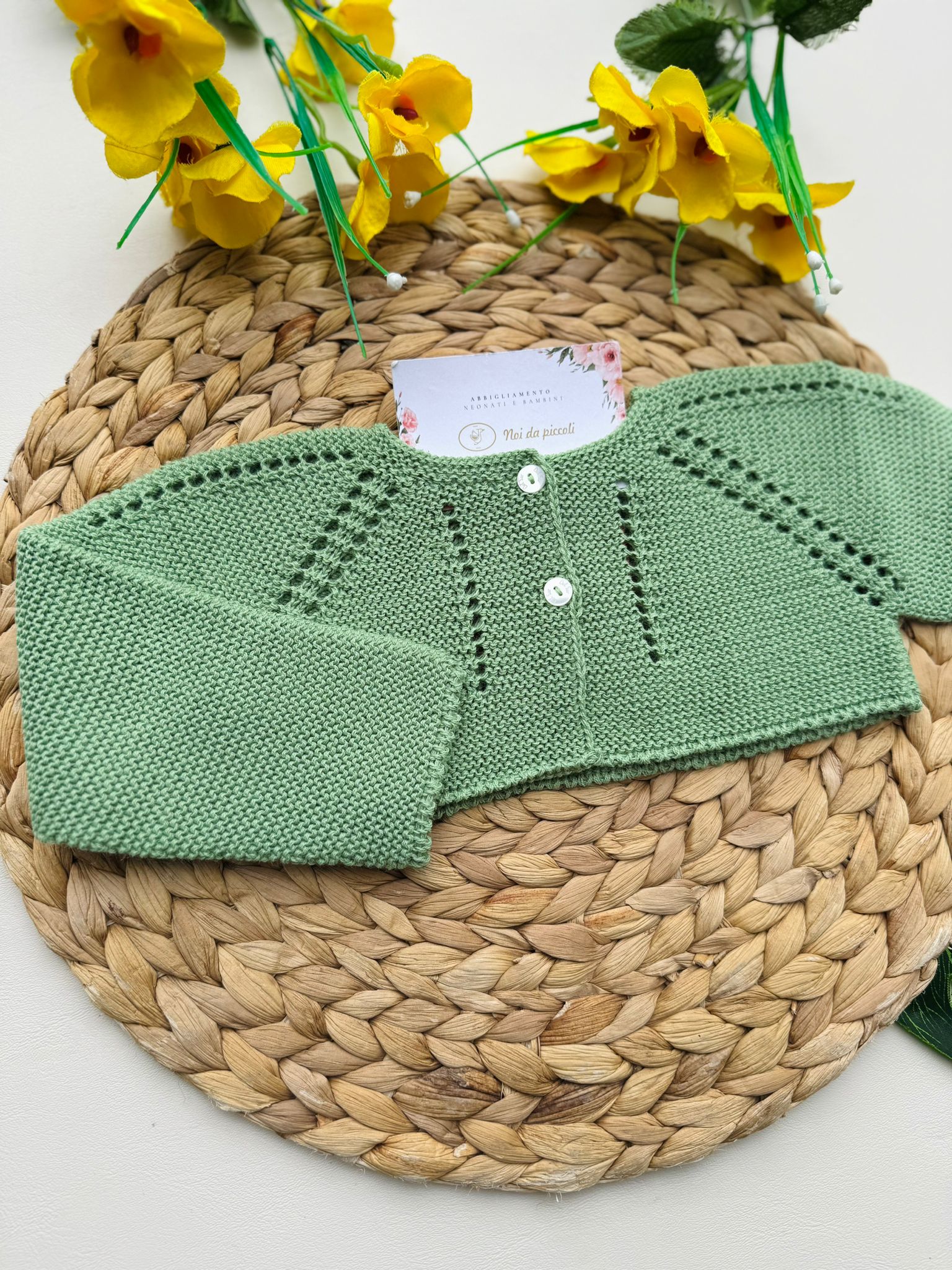 GOLFINO FILATO FRESCO VERDE CALADOS - Noi da piccoli