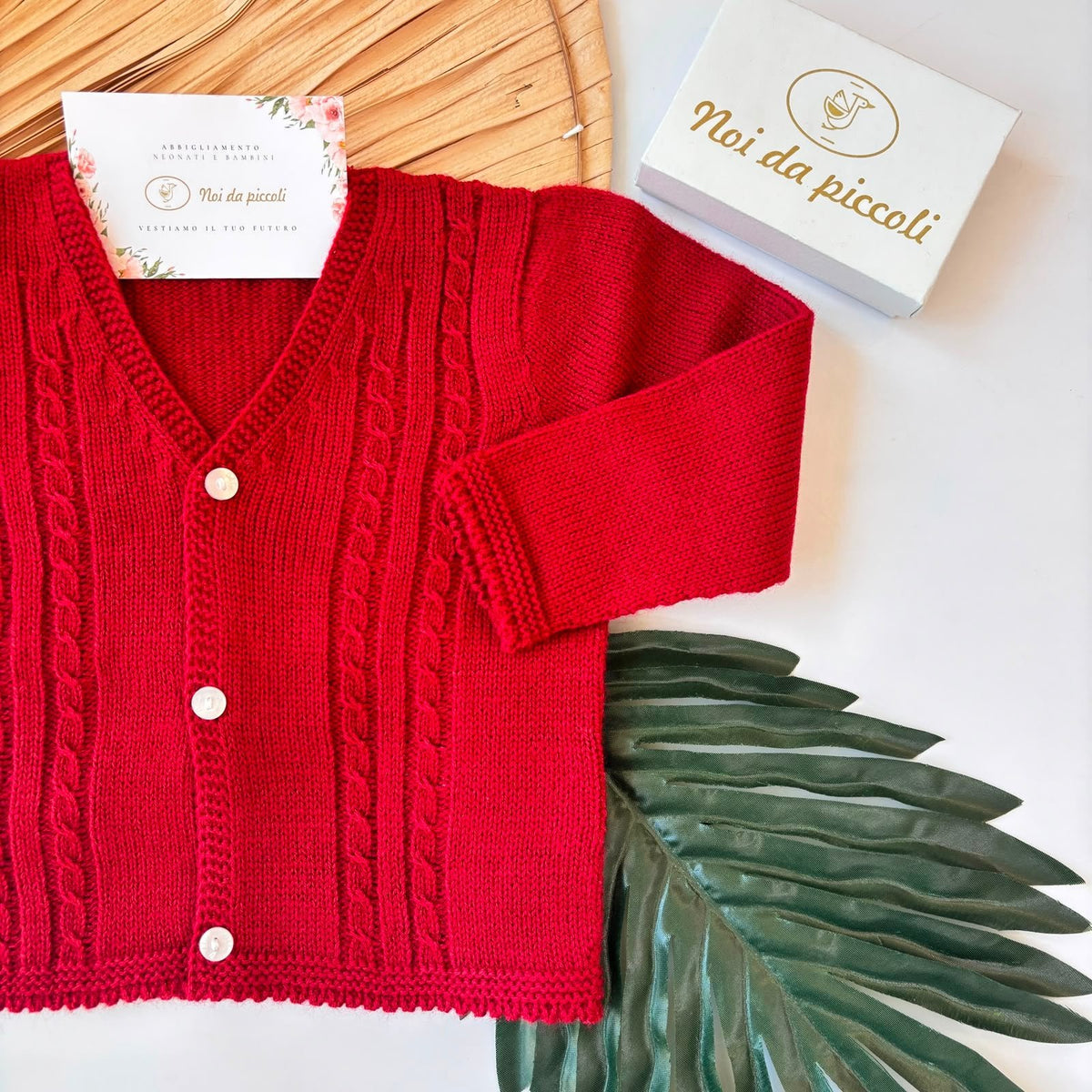 GOLFINO IN FILATO CALDO ROSSO - Noi da piccoli